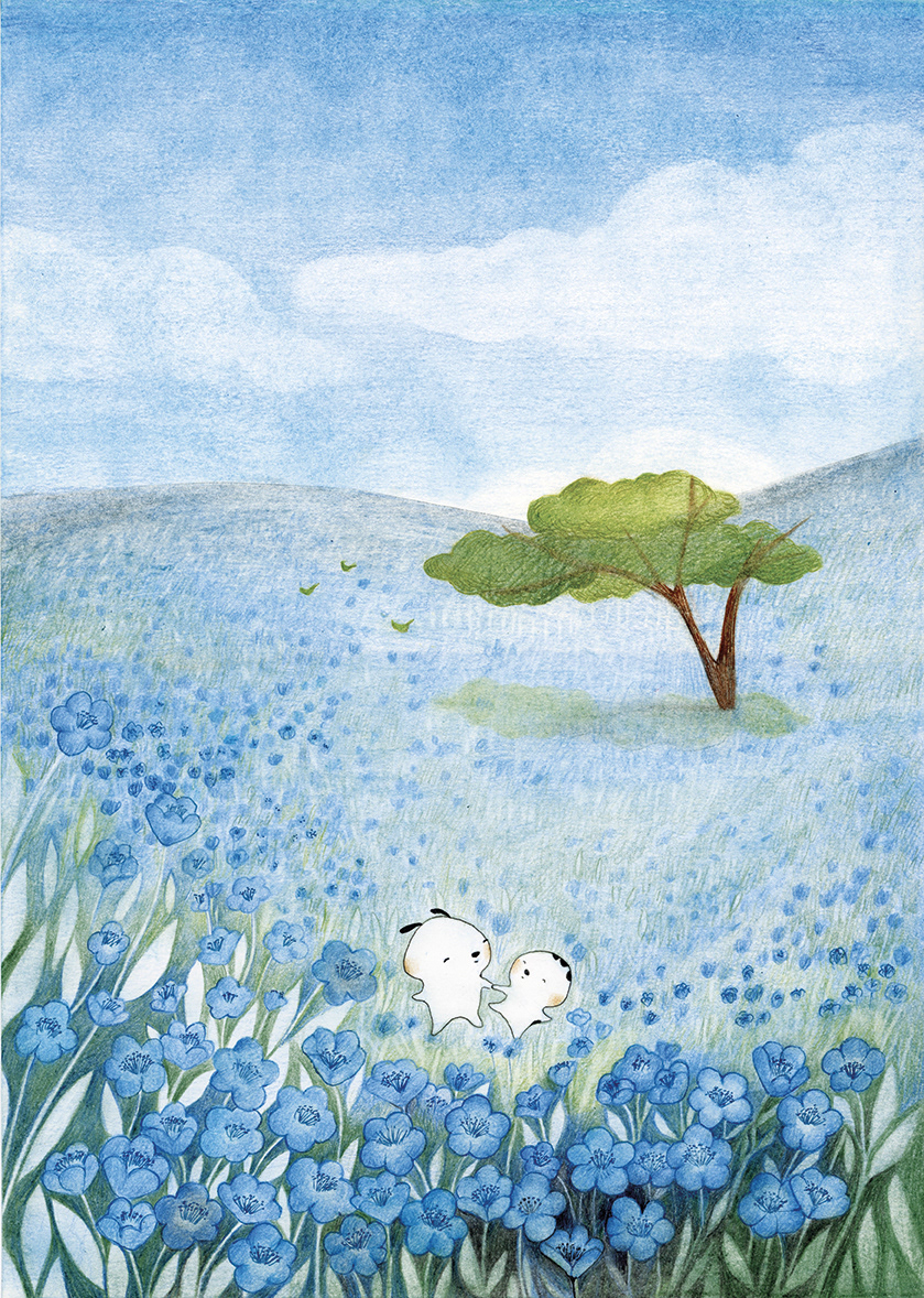 Fleurs bleues