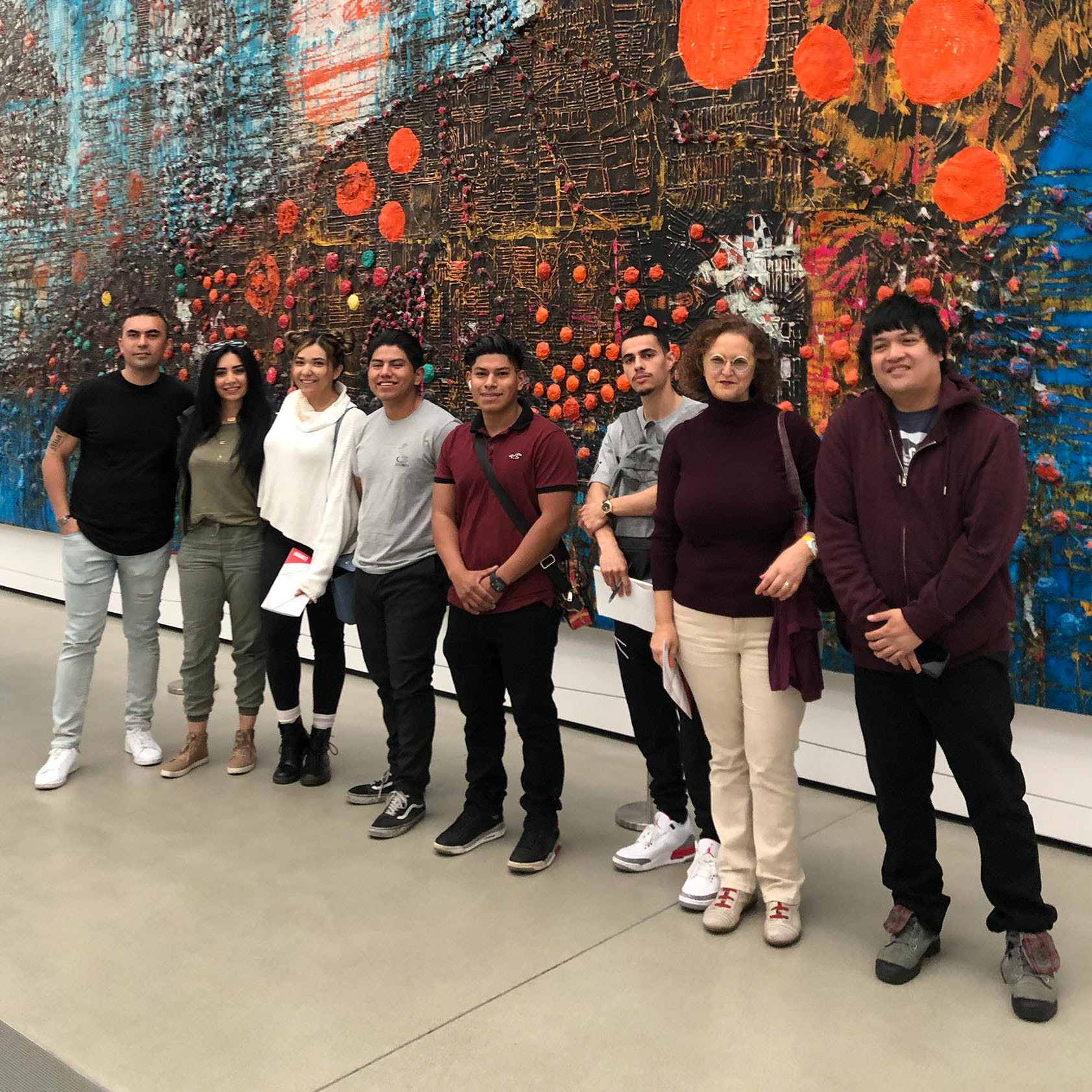 Shirin Raban with Students at the Broad