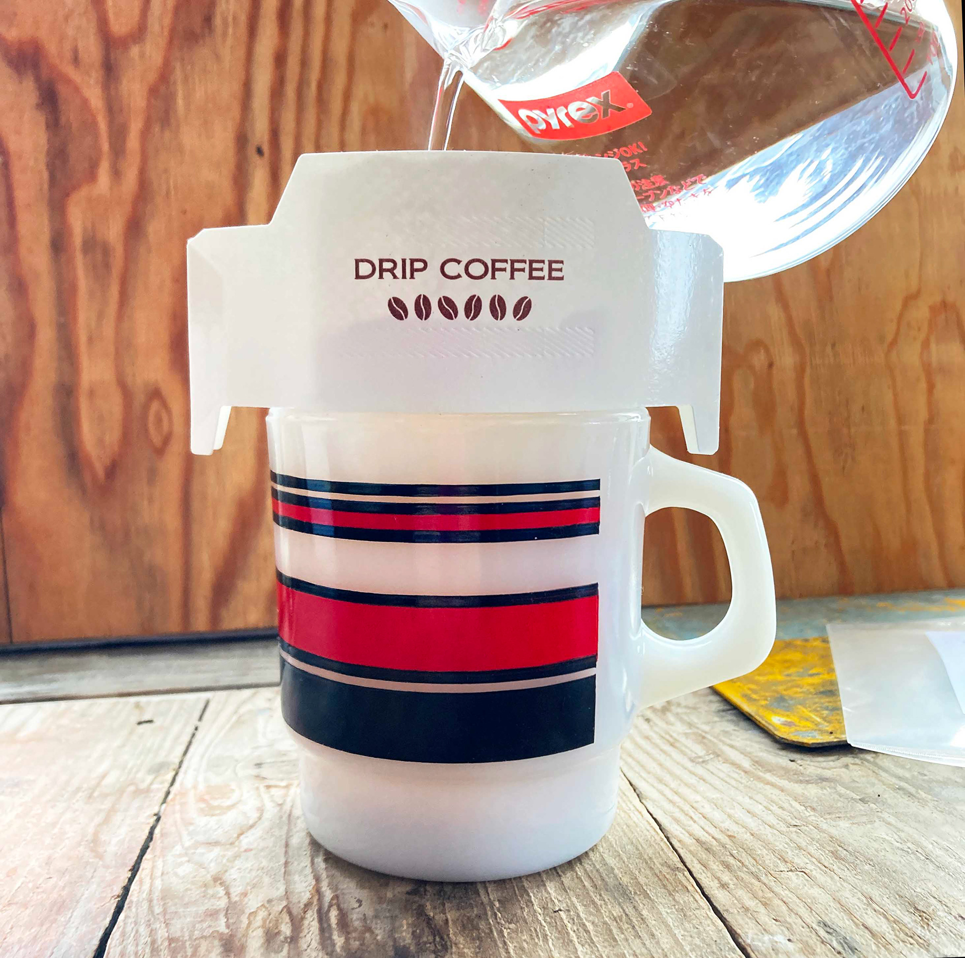 フィルターが抽出したコーヒーに浸らない