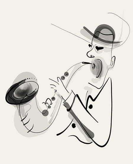 The Saxophone Player