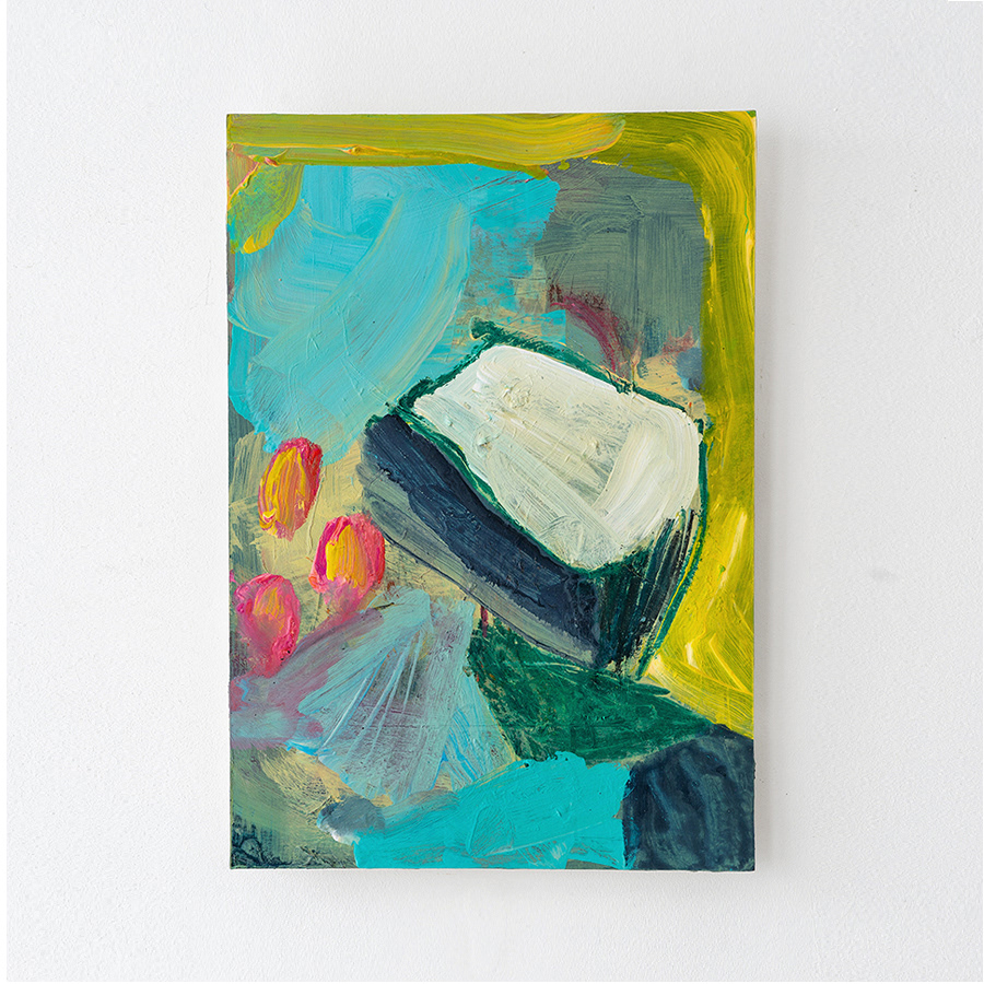 Land(E)scape A260520, Acryl & oilstick on cardboard, 20/30cm