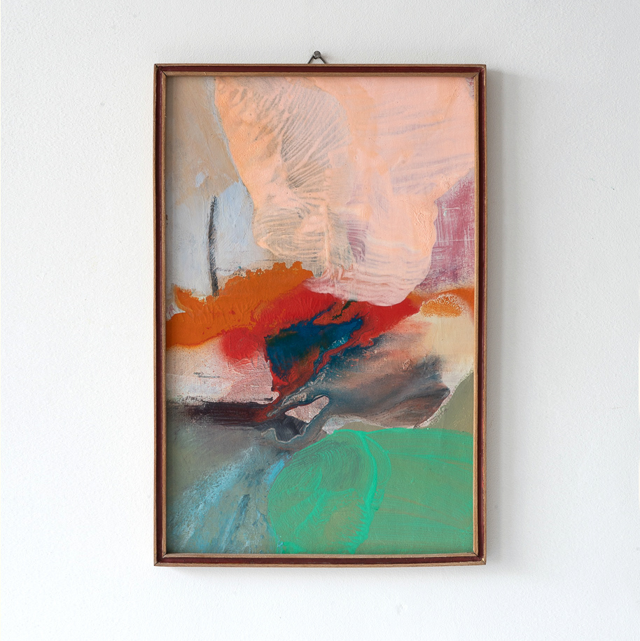 A631020 - Flanders Fields, acrylic on Canson board, framed - SOLD