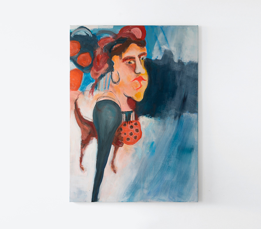 Der Einsame im Herbst, linen canvas on aluminium frame, 80 x 110 cm, 2020
