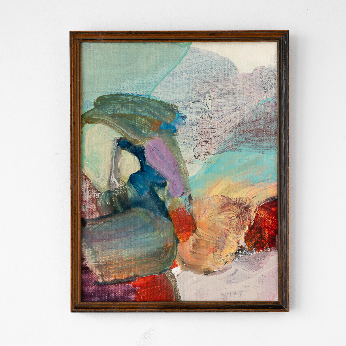 A470820 canvas in vintage frame, 23/30cm, 2020 - SOLD