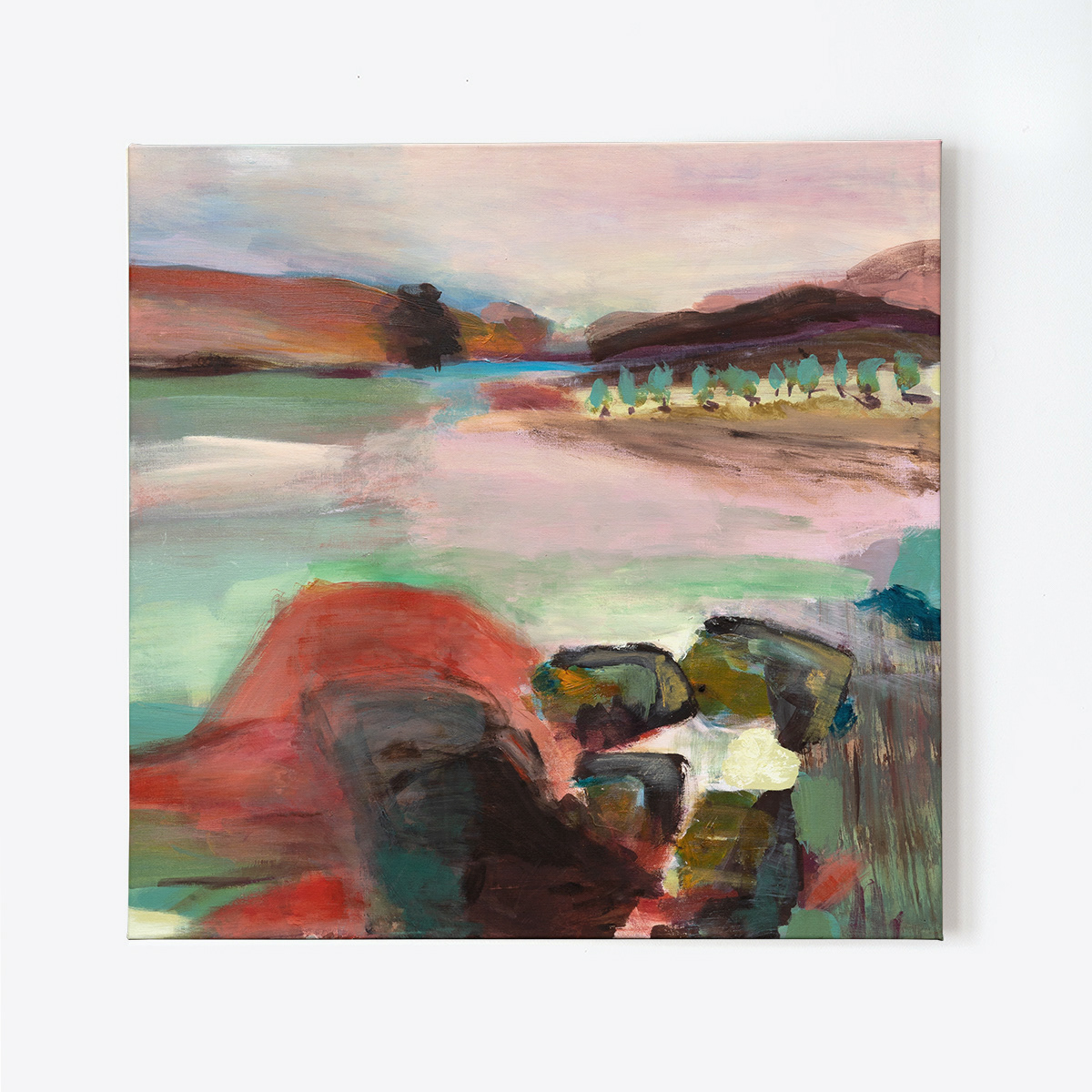 Colors appear into Meadow, linen 94/94cm, 2021 