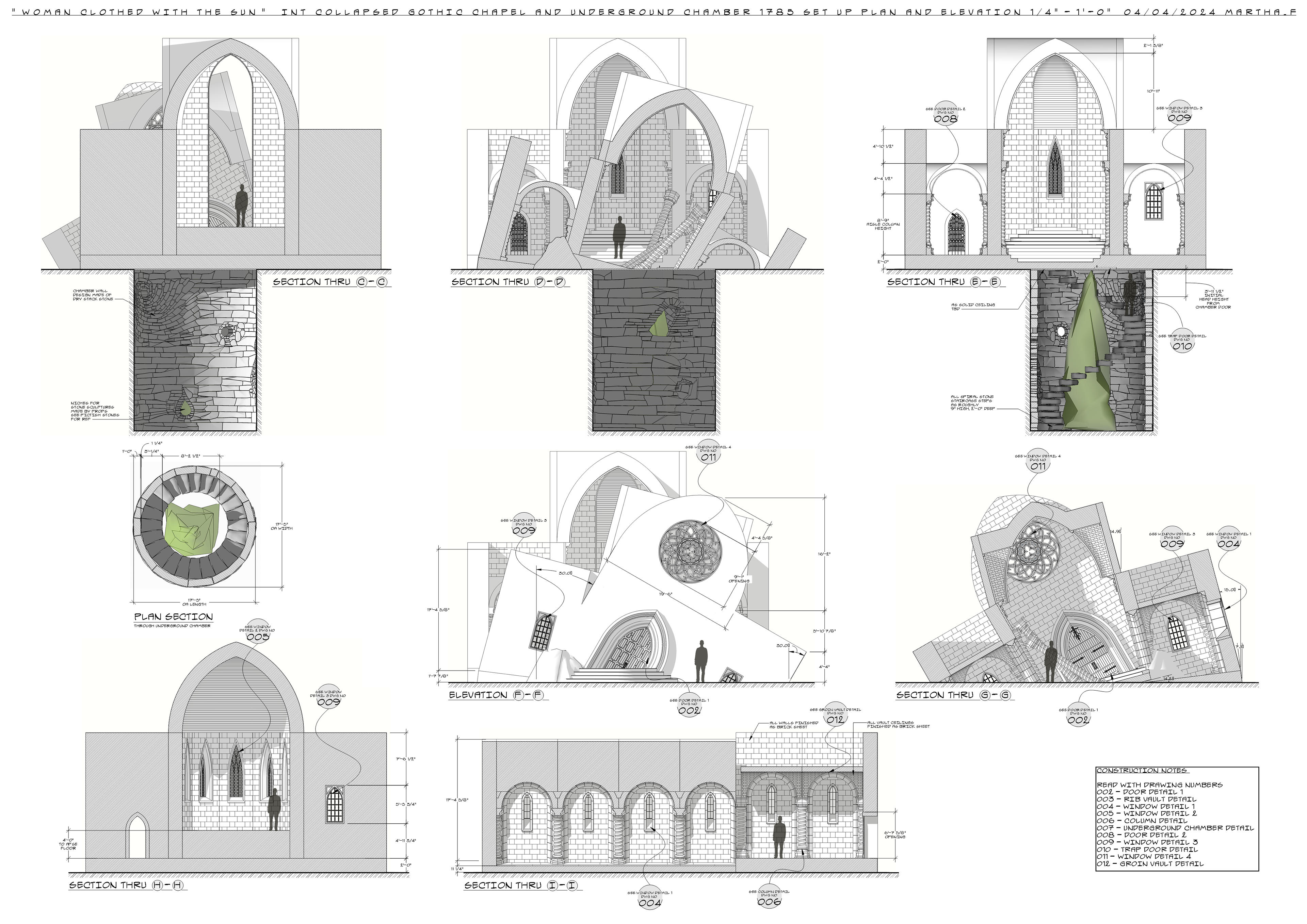 Fictional Design Project using SketchUp & LayOut. Based on the sci-fi novel Roadside Picnic and Scottish lore of the Buchanite religious sect.