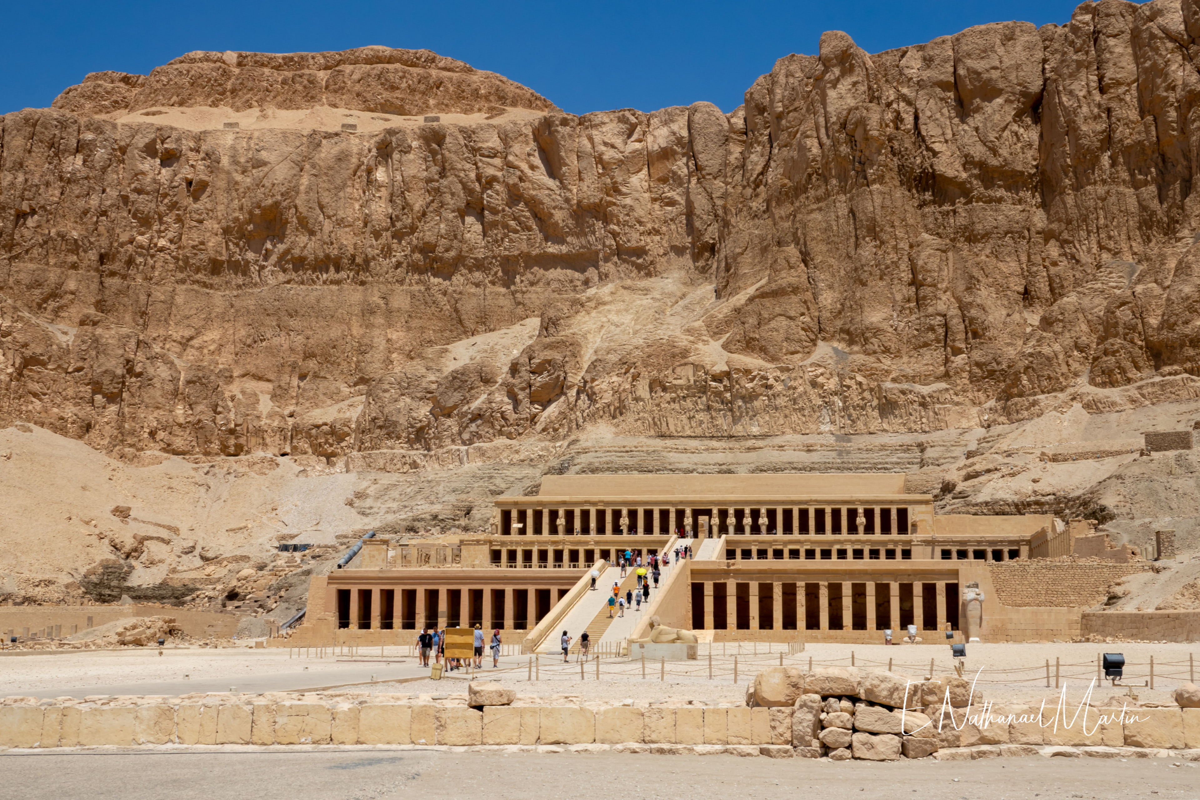 Temple of Hatshepsut, designed by Senenmut (Moses) when he was an Egyptian prince. 