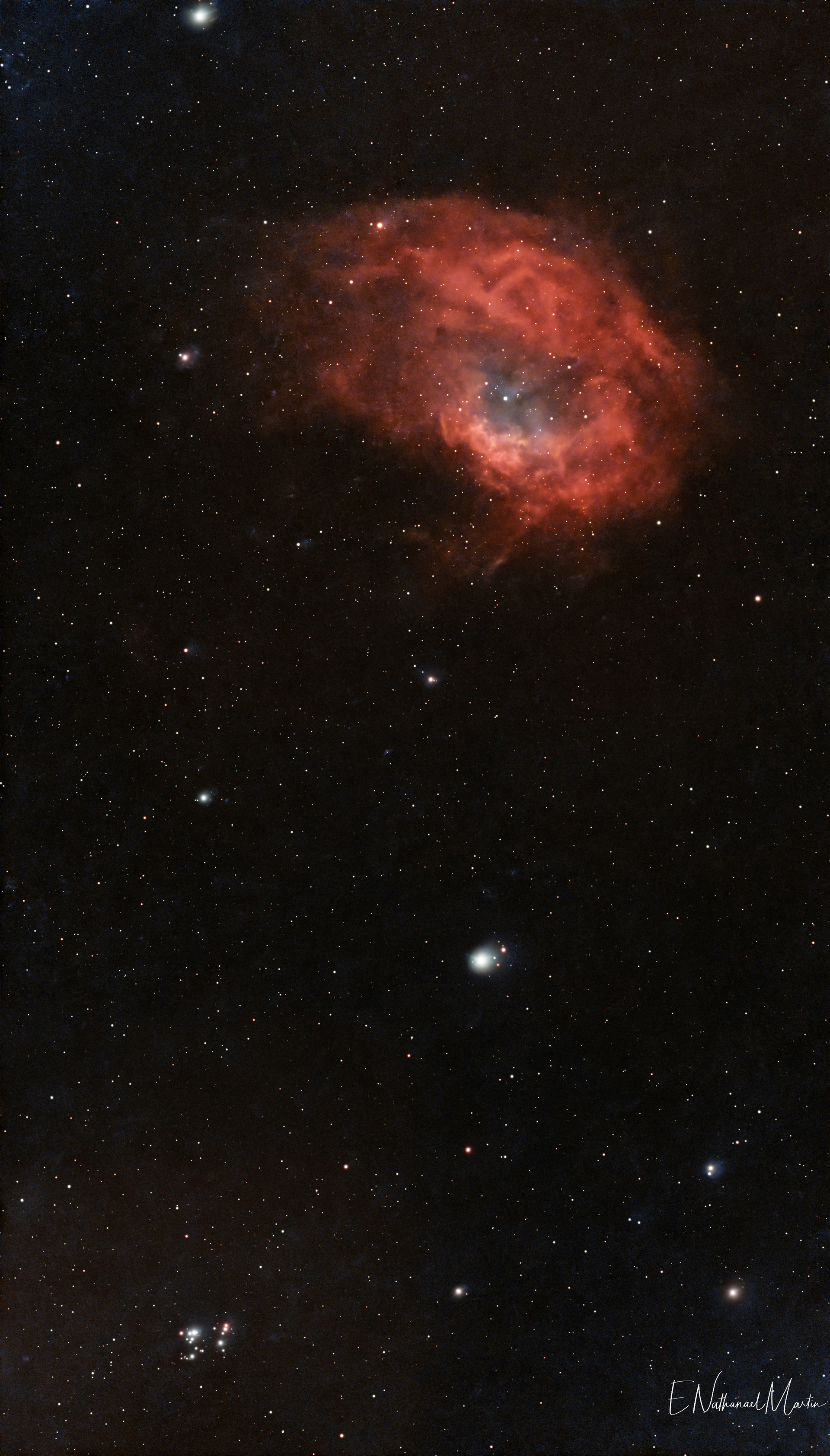 SH2-261 Lower's Nebula with Little Pleiades