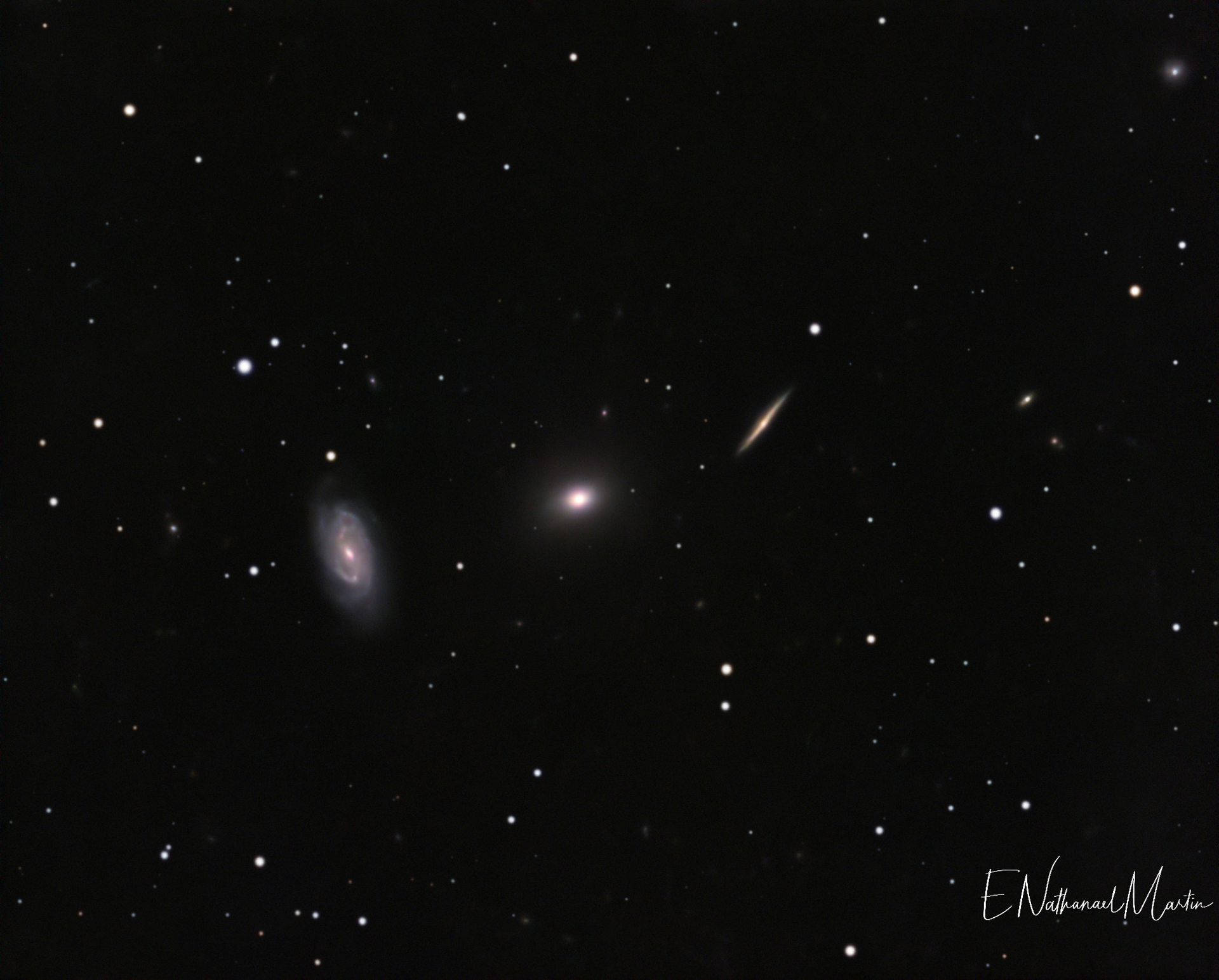 NGC 5985 Galaxy Triplet