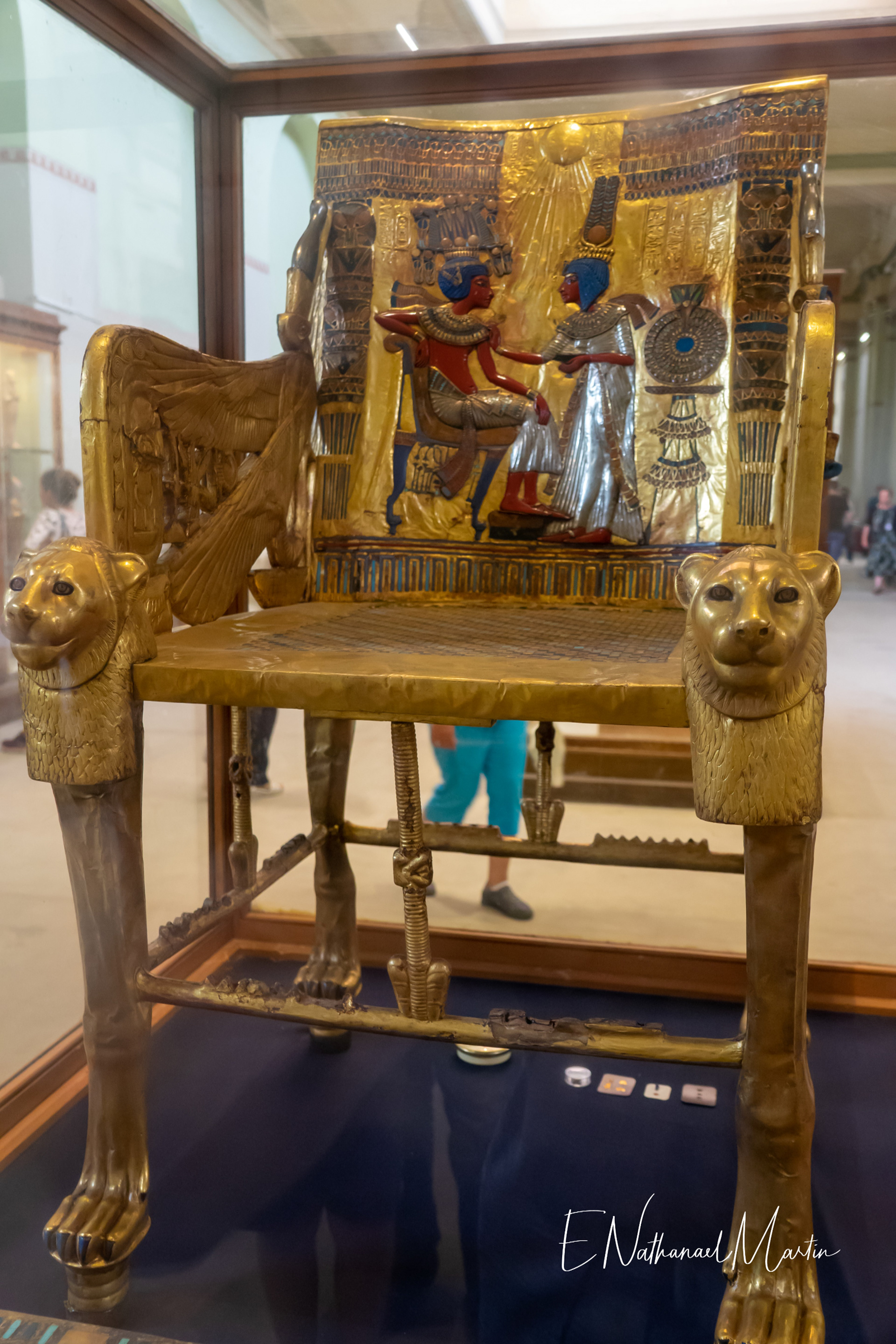 King Tut's golden chair