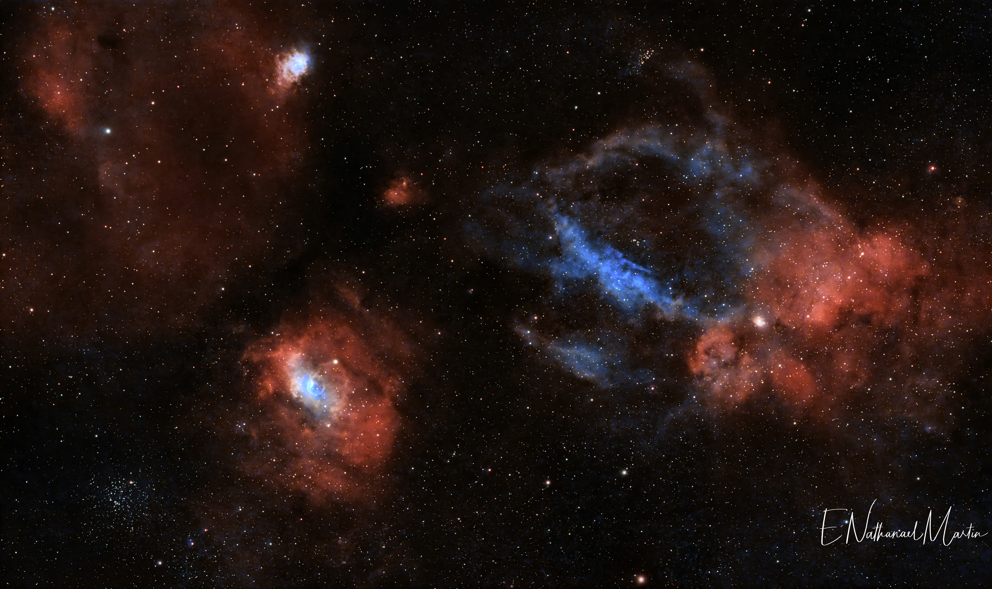 NGC 7635 Bubble Nebula with Lobster Claw