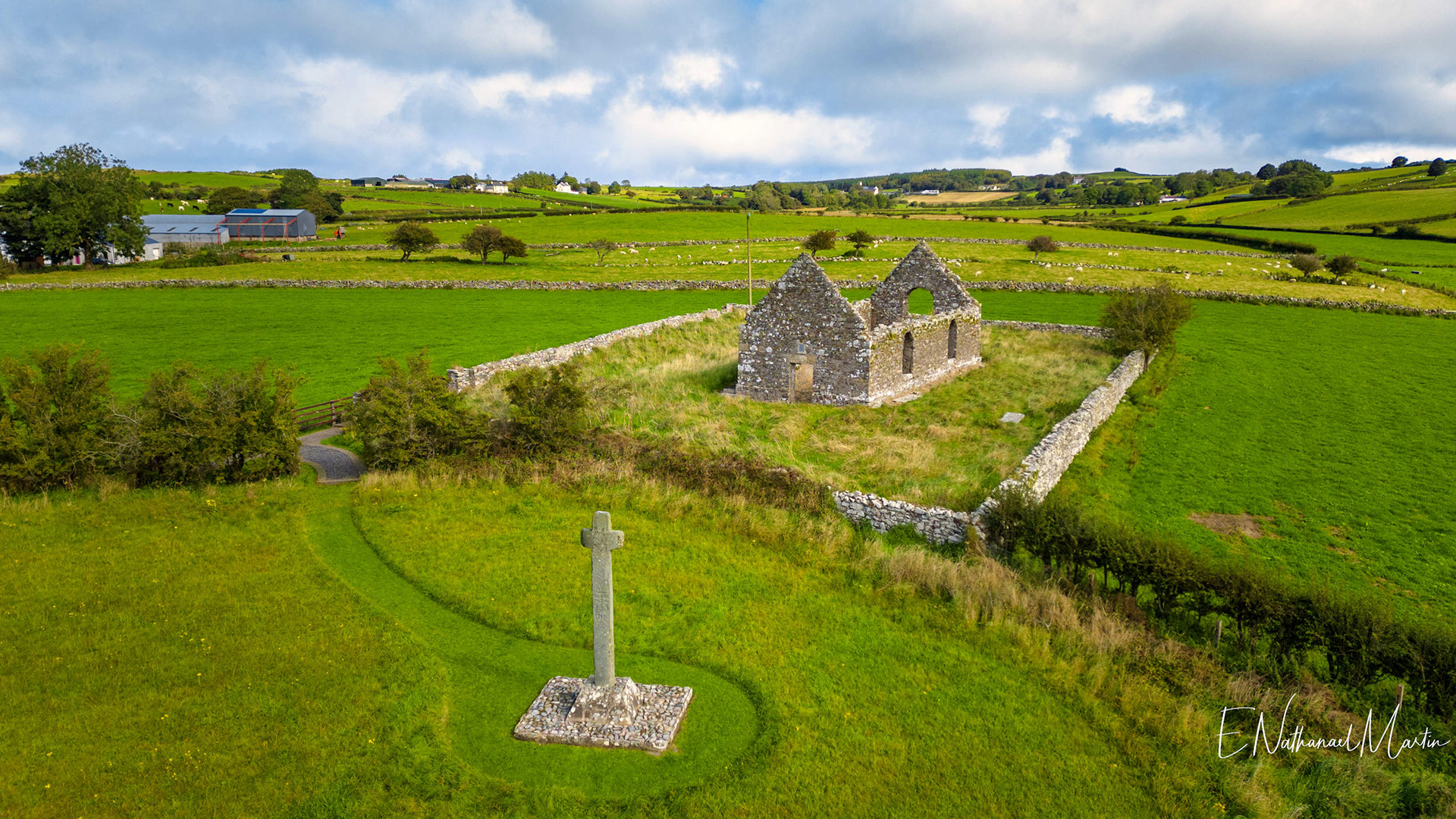 Cloncha Cross and Church, 6th century