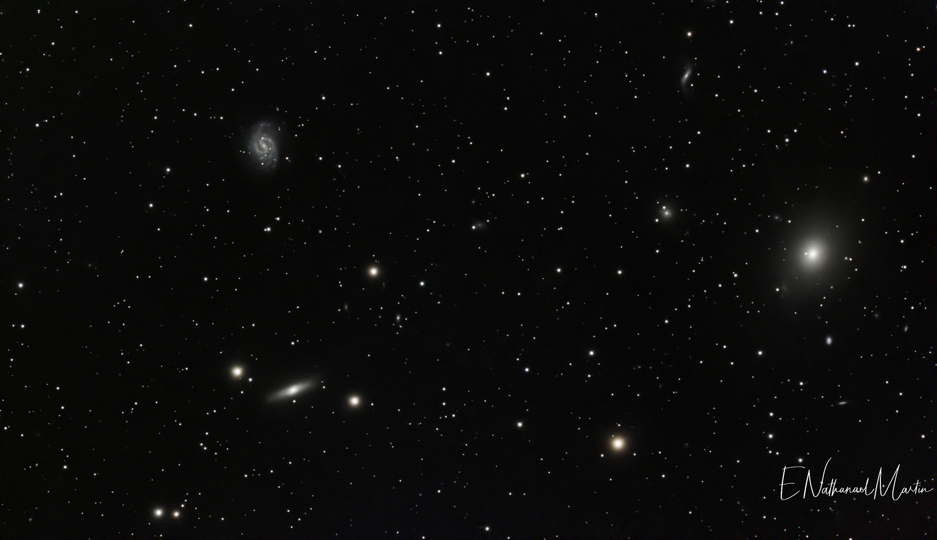 M49 with NGC 4535 Lost Galaxy