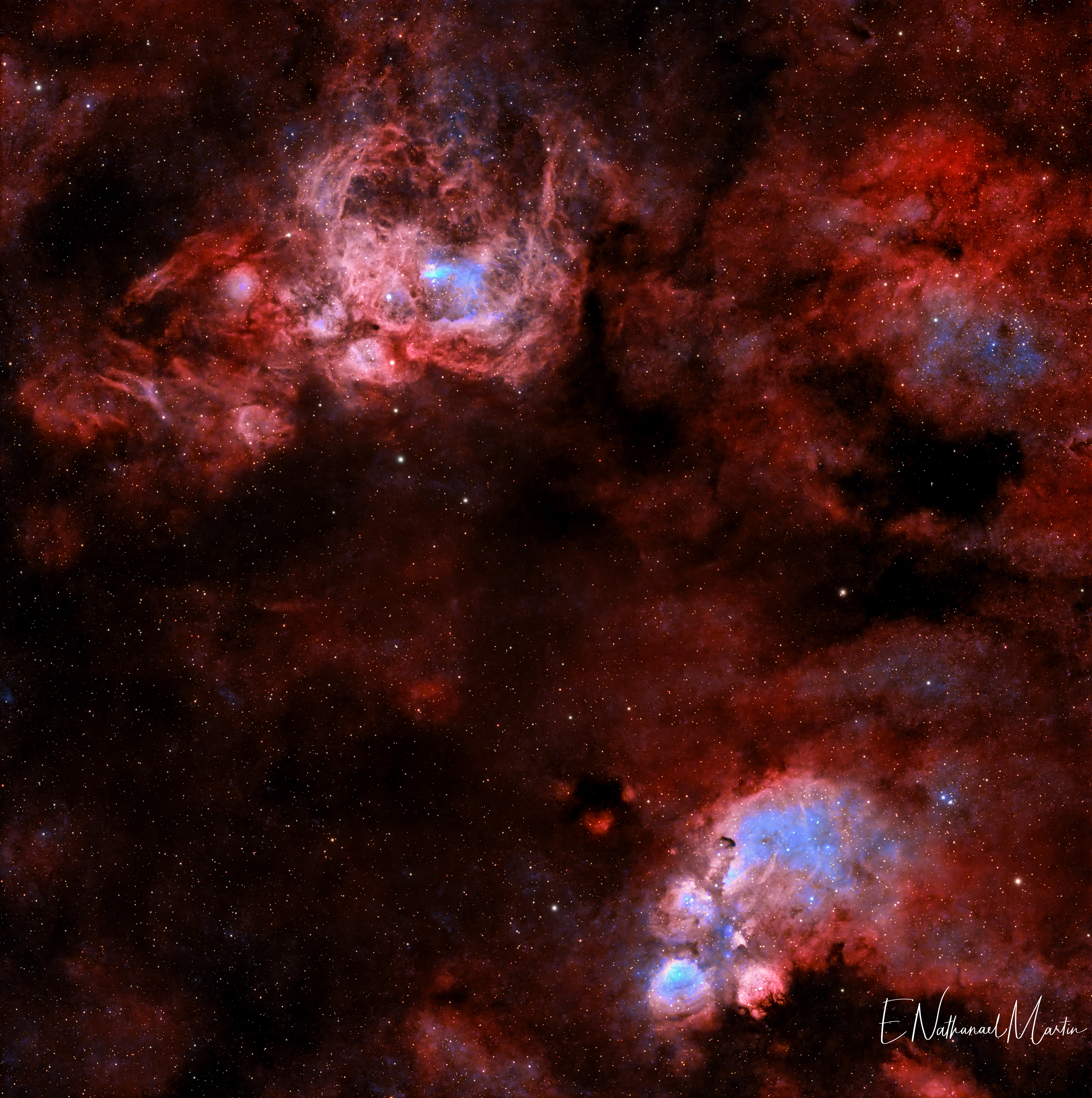 Cat's Paw and War and Peace Nebulas