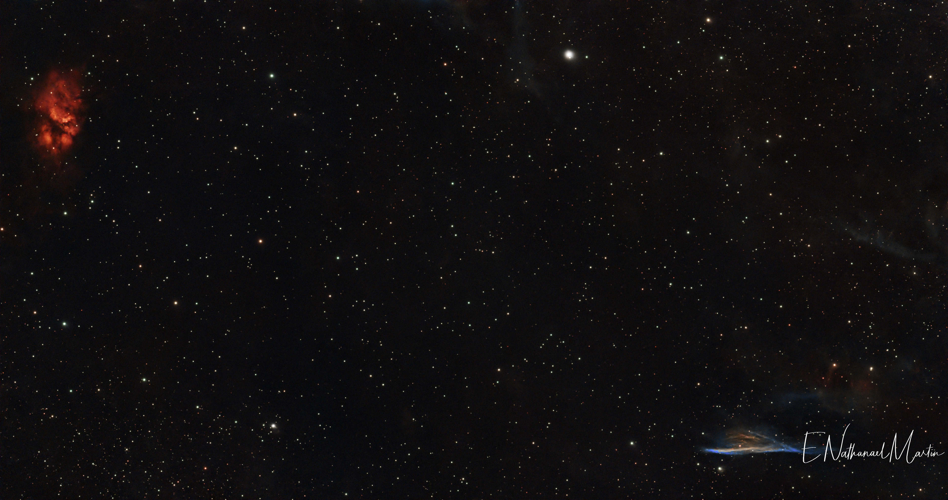 RCW 38 with Pencil Nebula