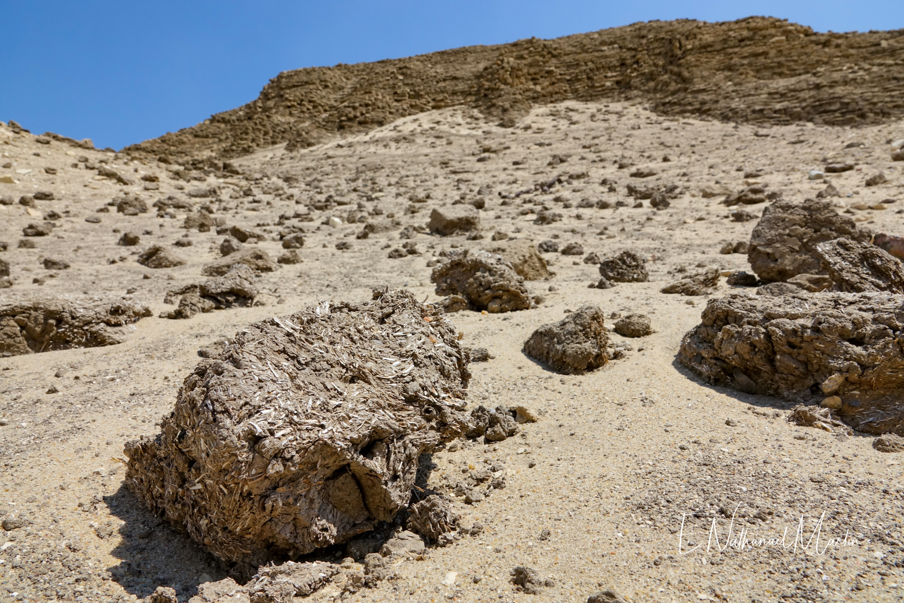 Mud bricks like the ones the Israelites made as slaves.