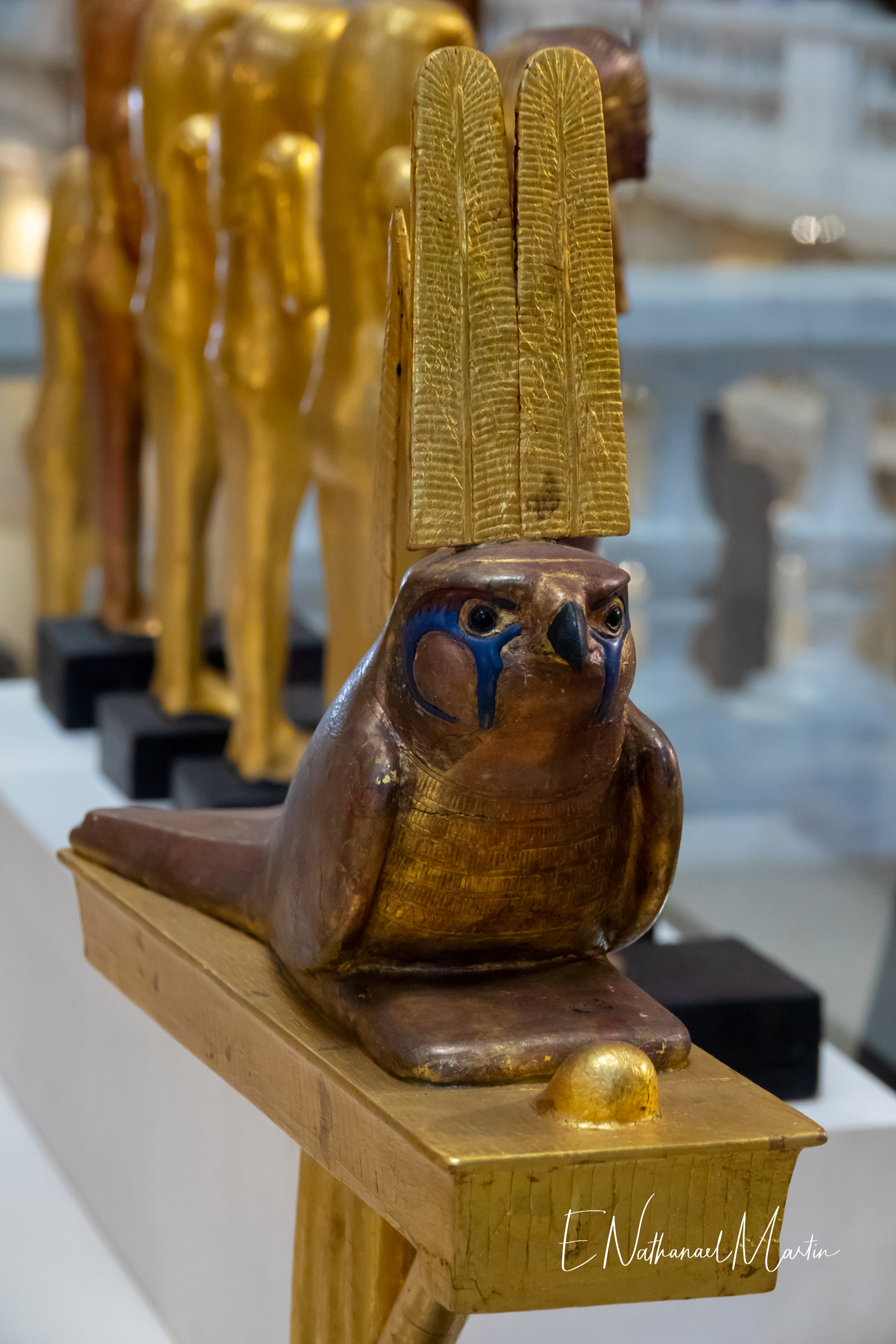 Gold treasures from King Tut's tomb. 