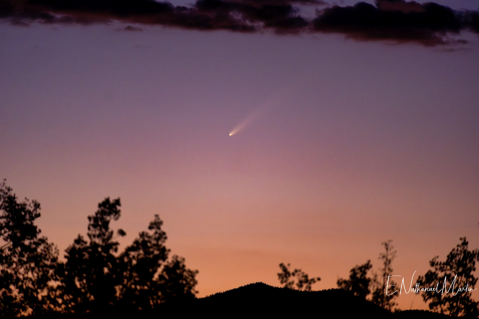 First shot of the comet in late September, before it swung around the sun.