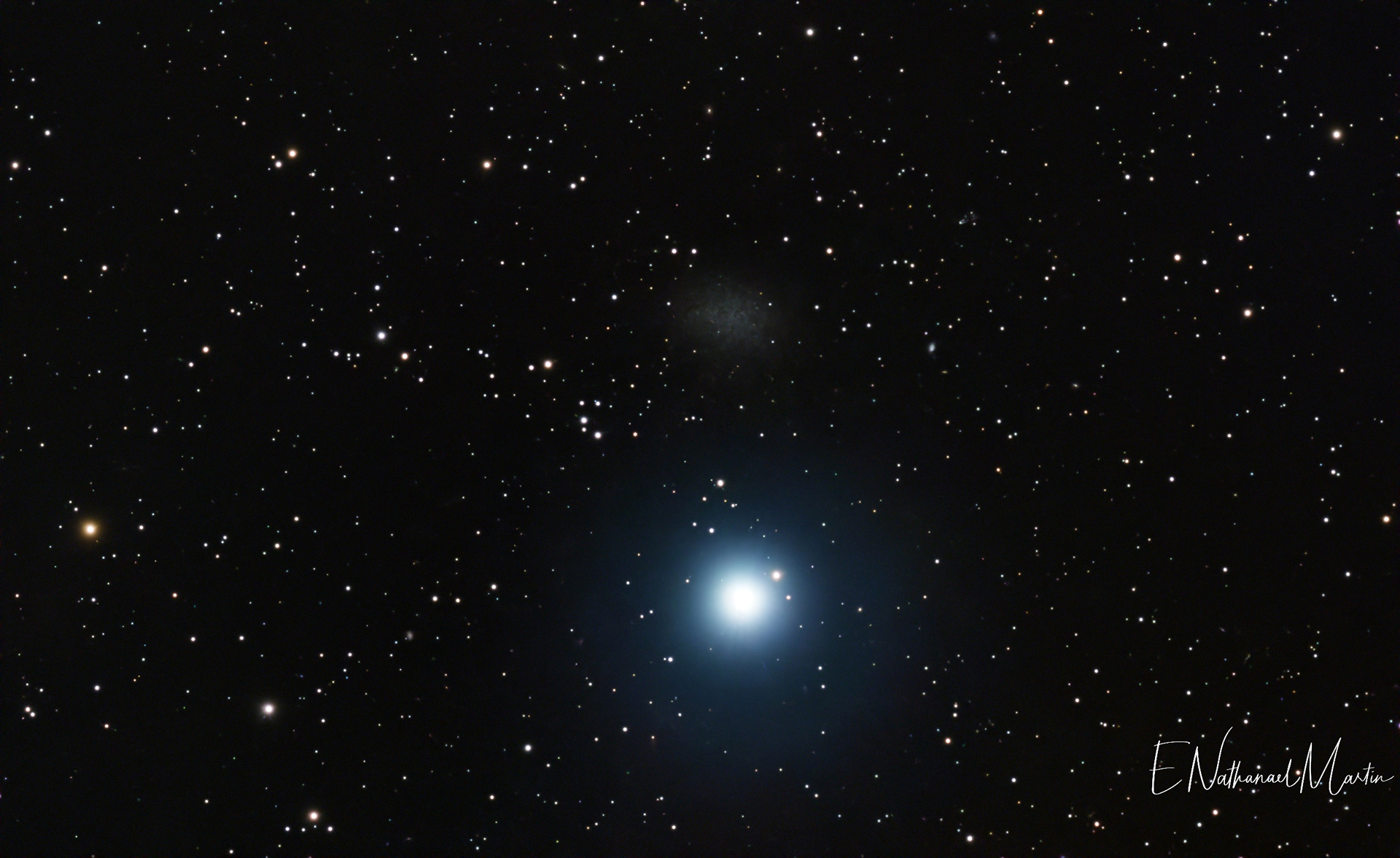 Leo 1 Dwarf Galaxy with Asteroid Jena