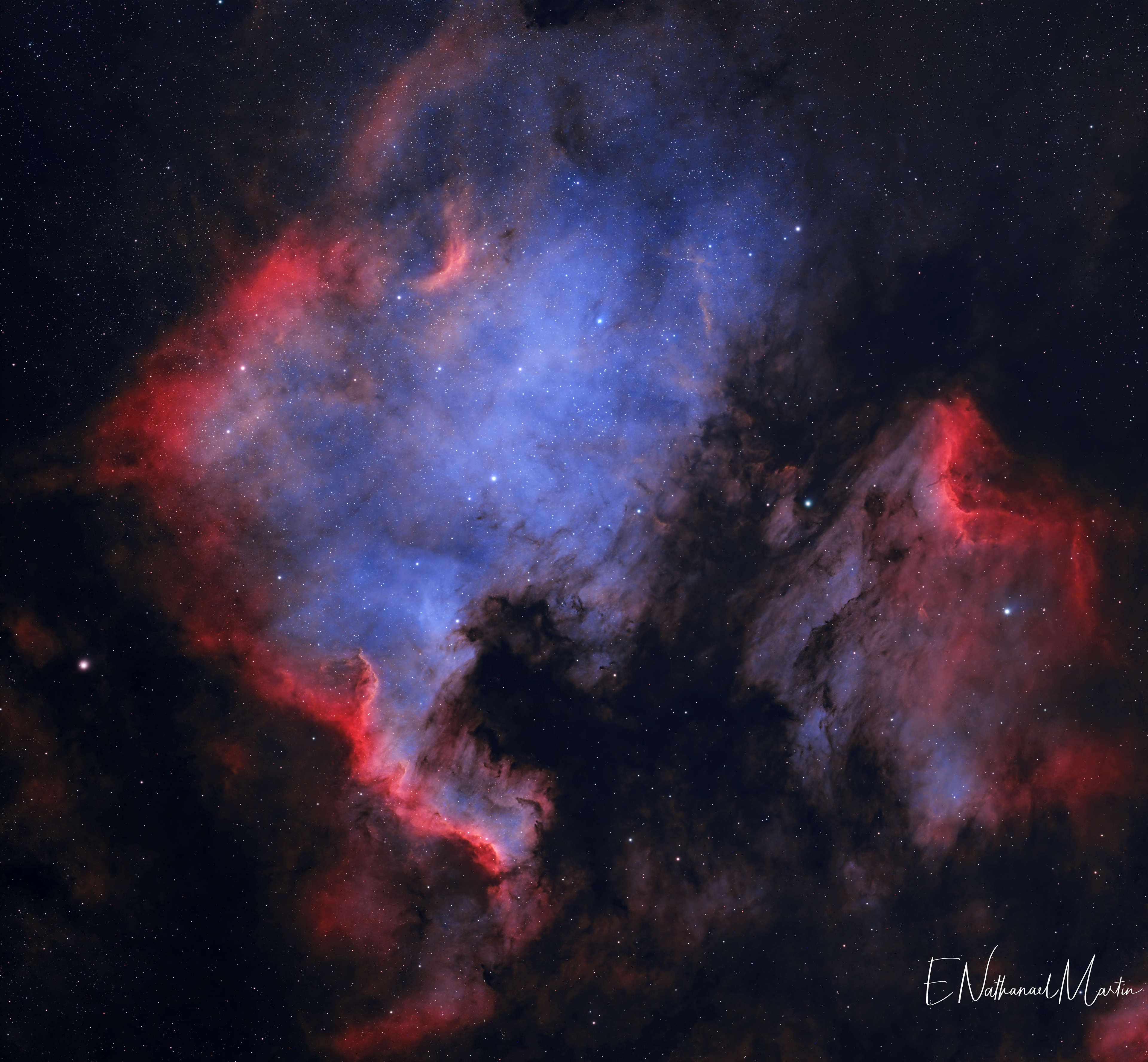NGC 7000 North America and Pelican Nebulas