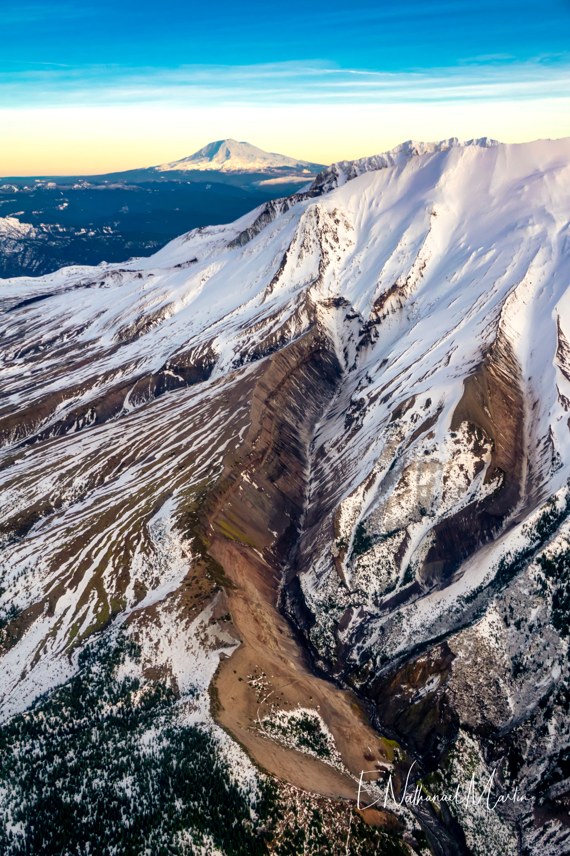 Looking east toward Mt Adams
