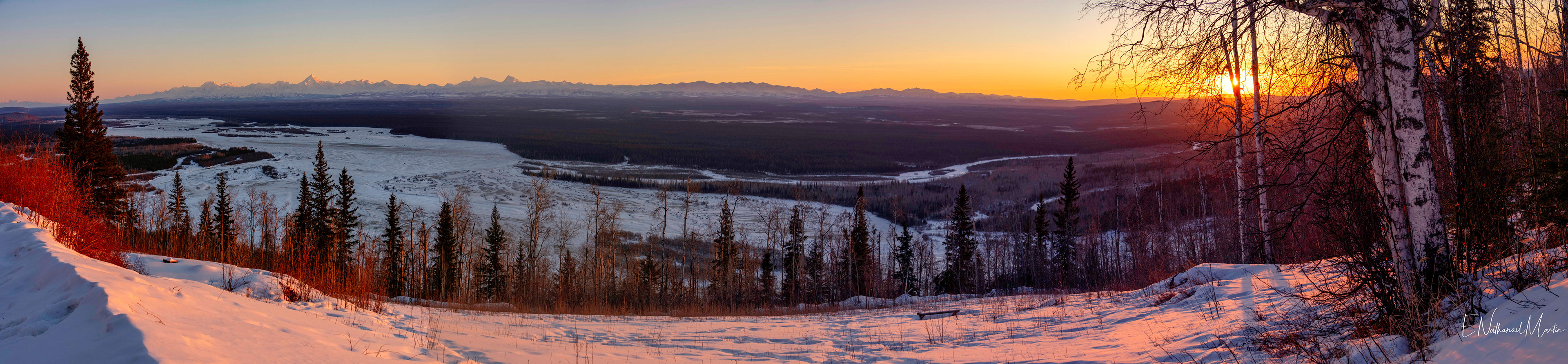 Sunset over the Alaska Range