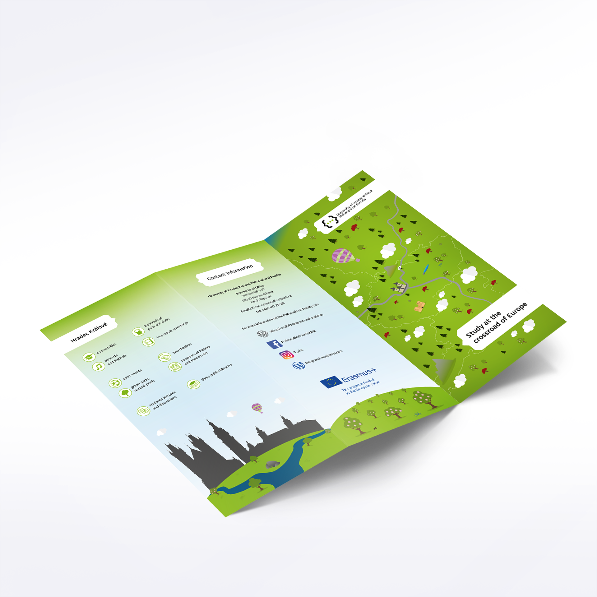 Leaflet Study at the Crossroad of Europe – University of Hradec Králové, Philosophical Faculty