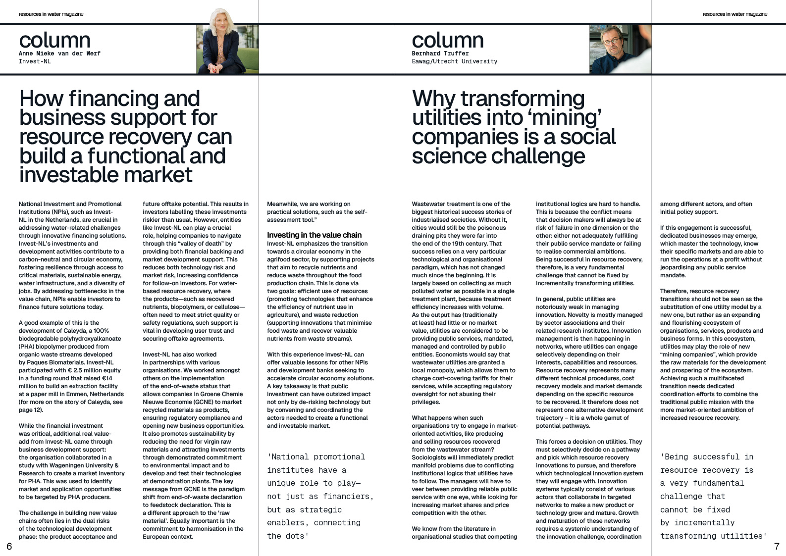 Editorial design IWA magazine