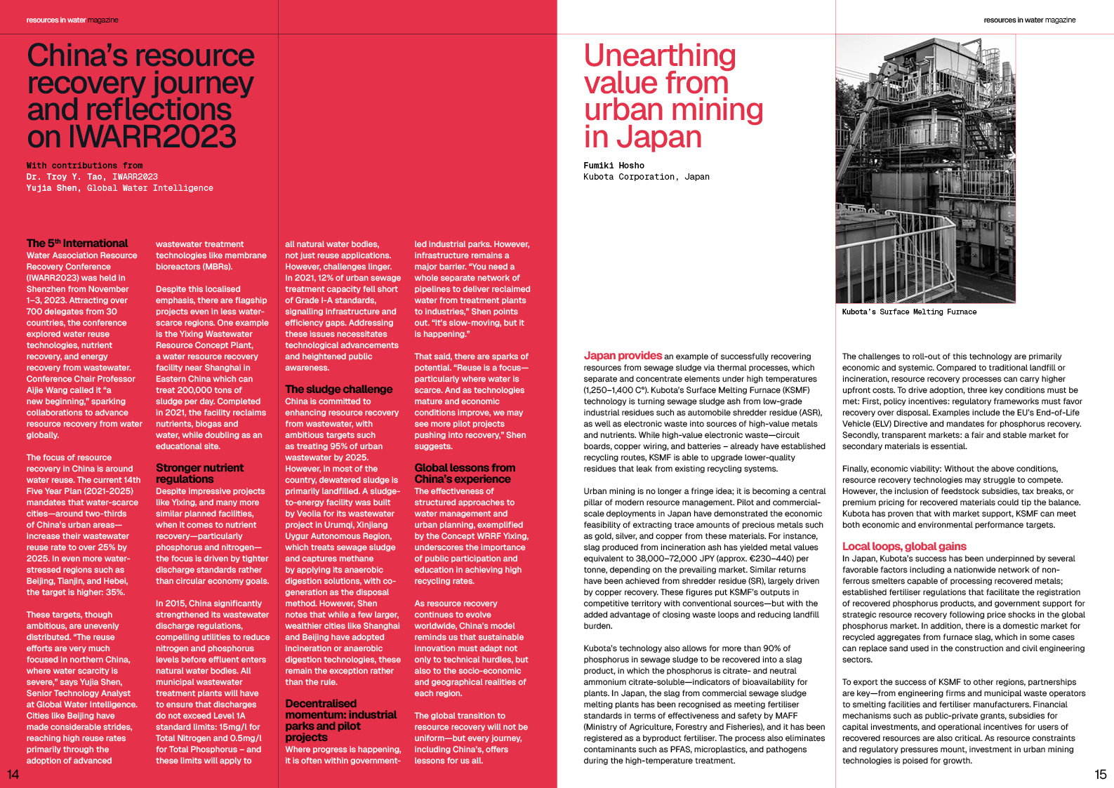 Editorial design IWA magazine