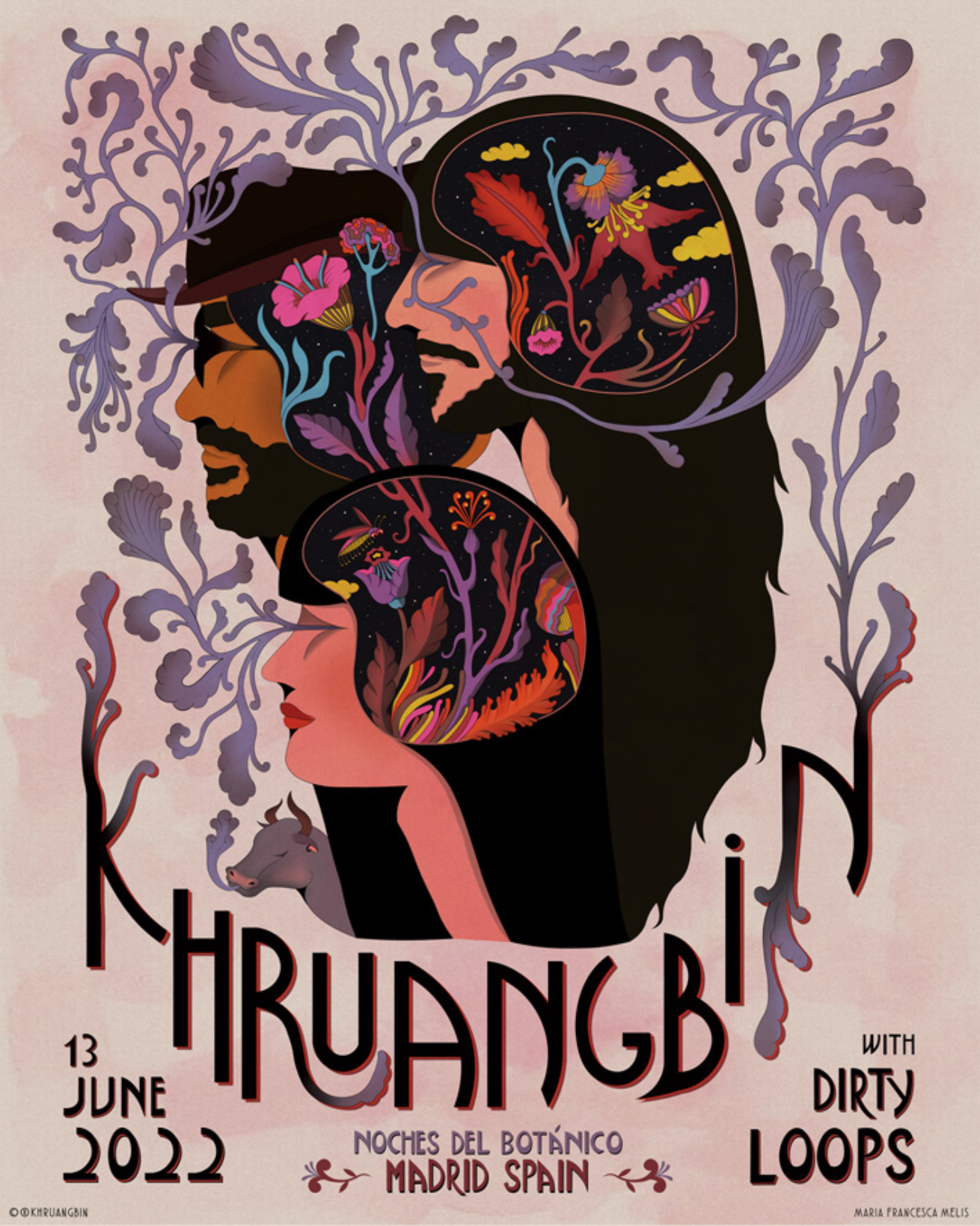 Artwork Design for Khruangbin, Madrid 2022