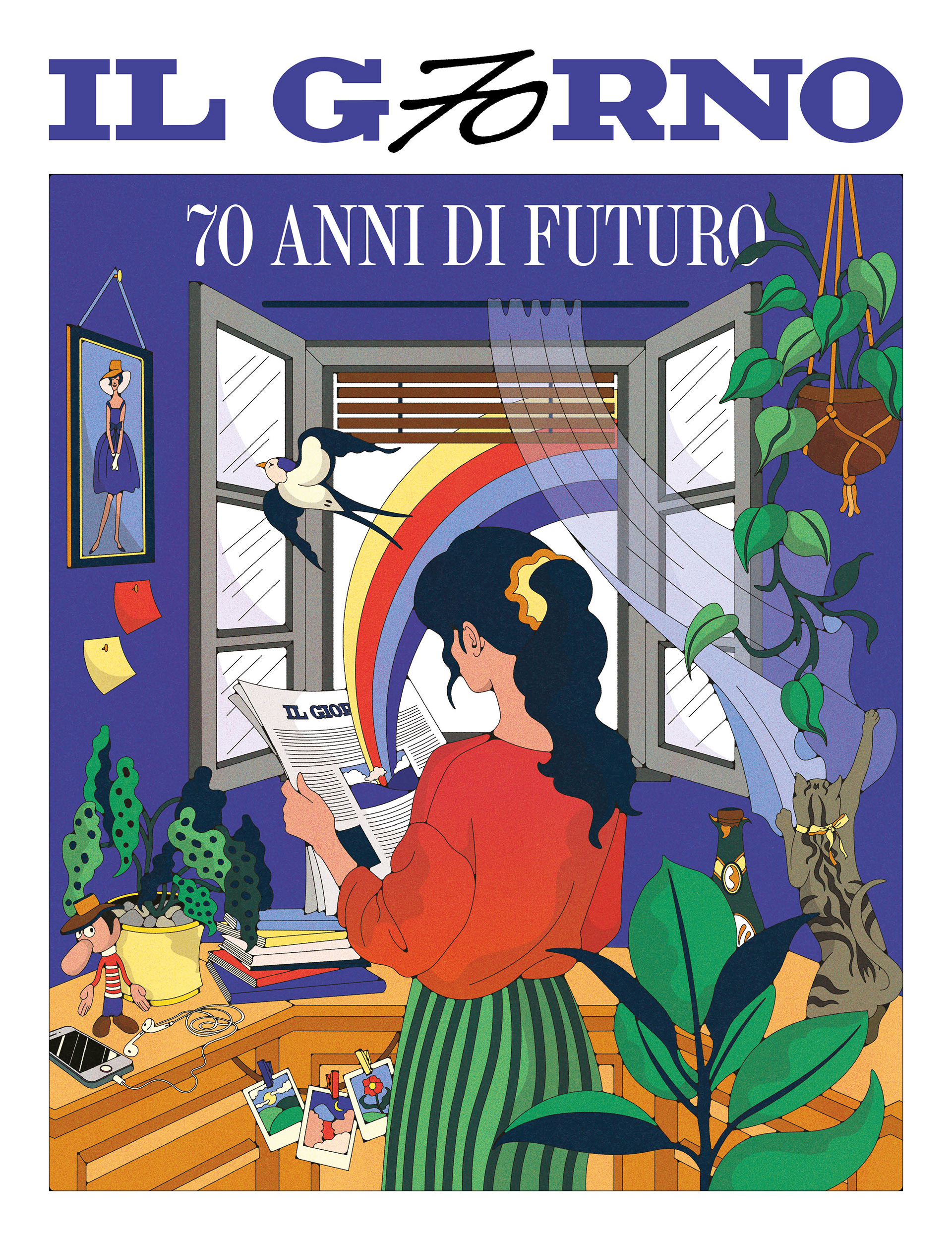 Cover 70 years of Il Giorno