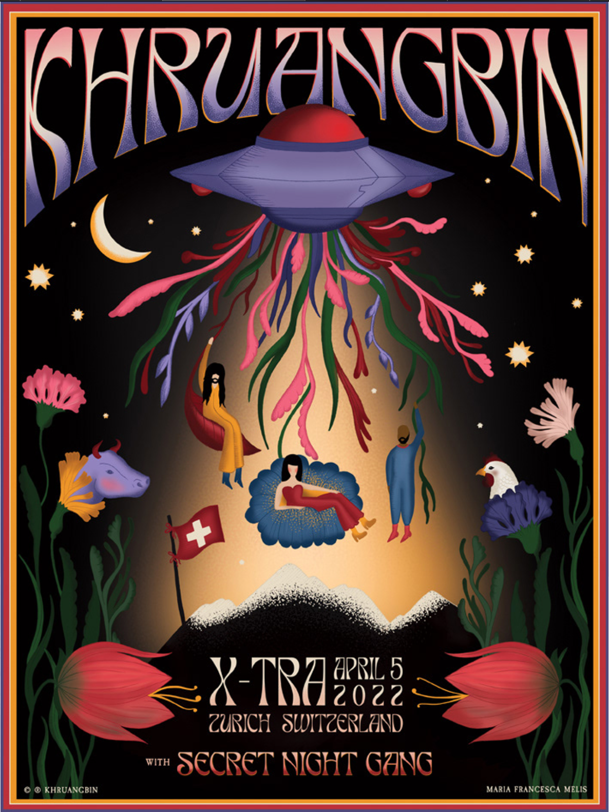 Artwork Design for Khruangbin, Zurich 2022