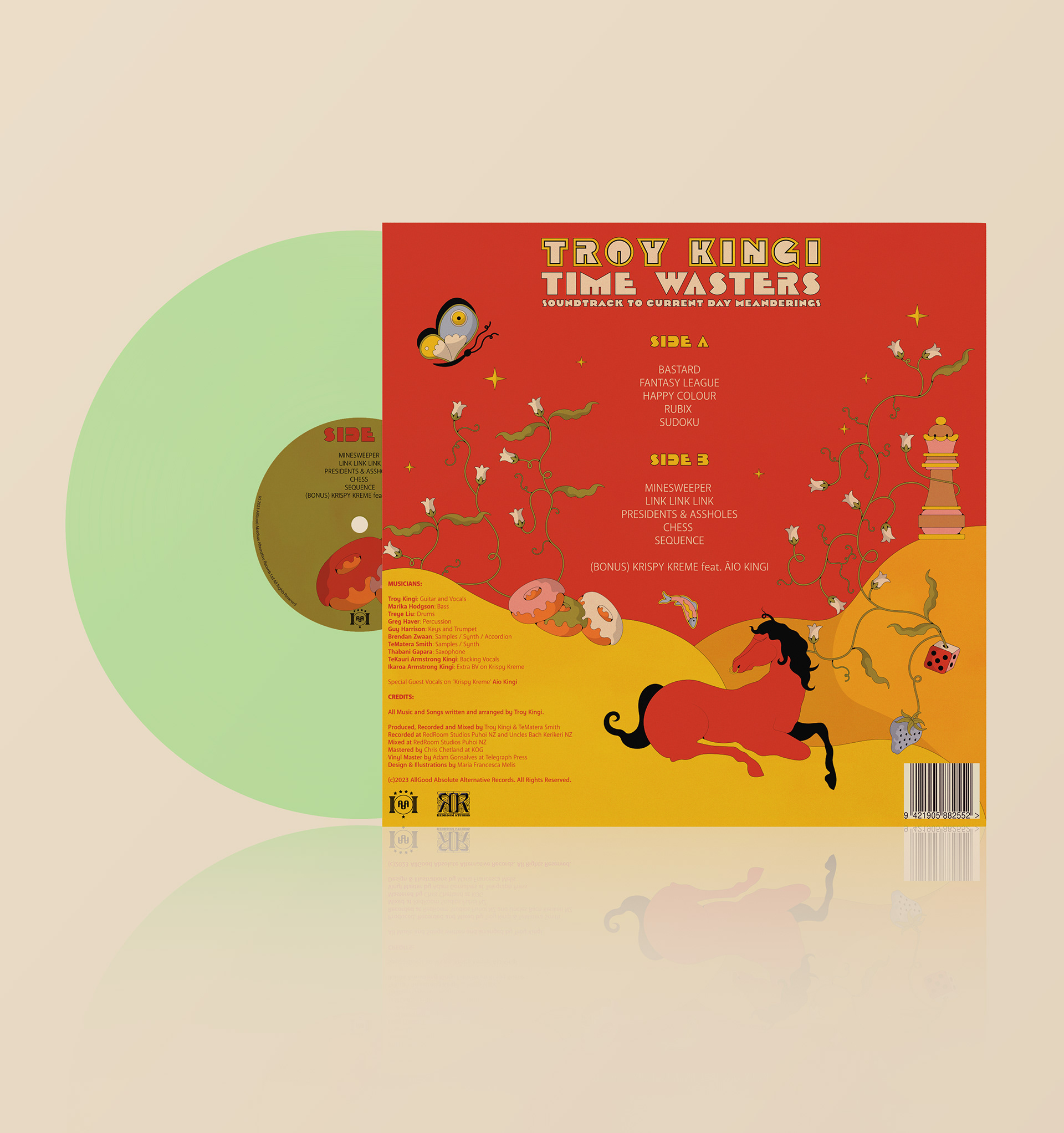 Album Cover Design for Troy Kingi - Back