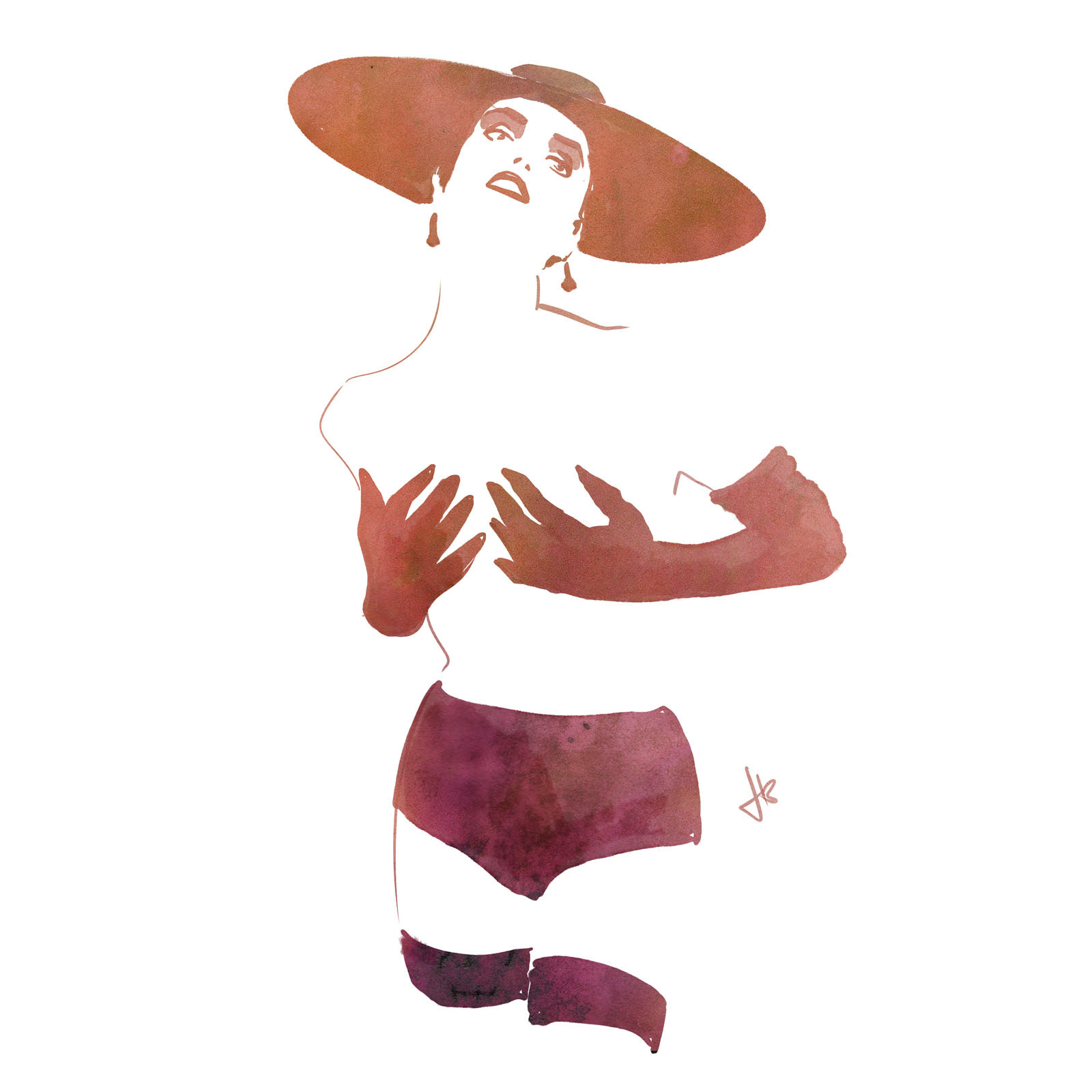 Burlesque fashion illustration
