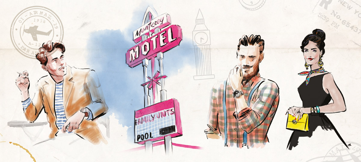 Illustrations for the Timezones editorial in The Watch Gallery Magazine.