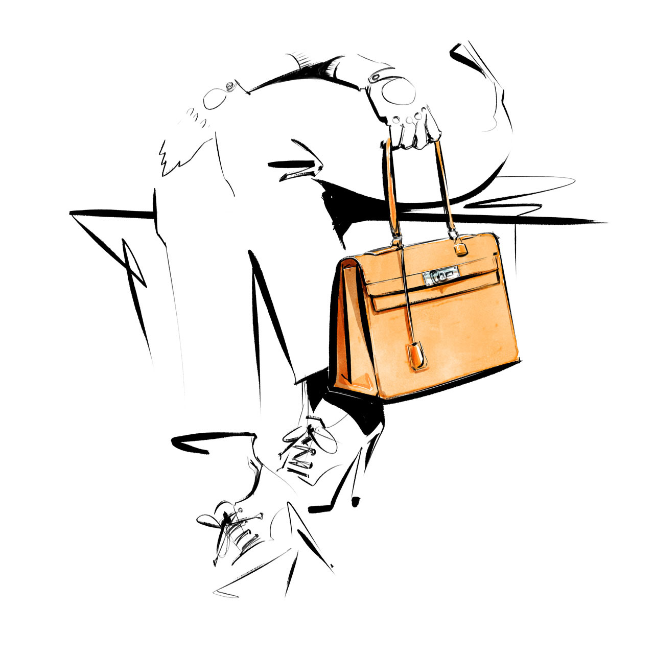 Iconic Bags Illustrations  Bag illustration, Hermes bag birkin