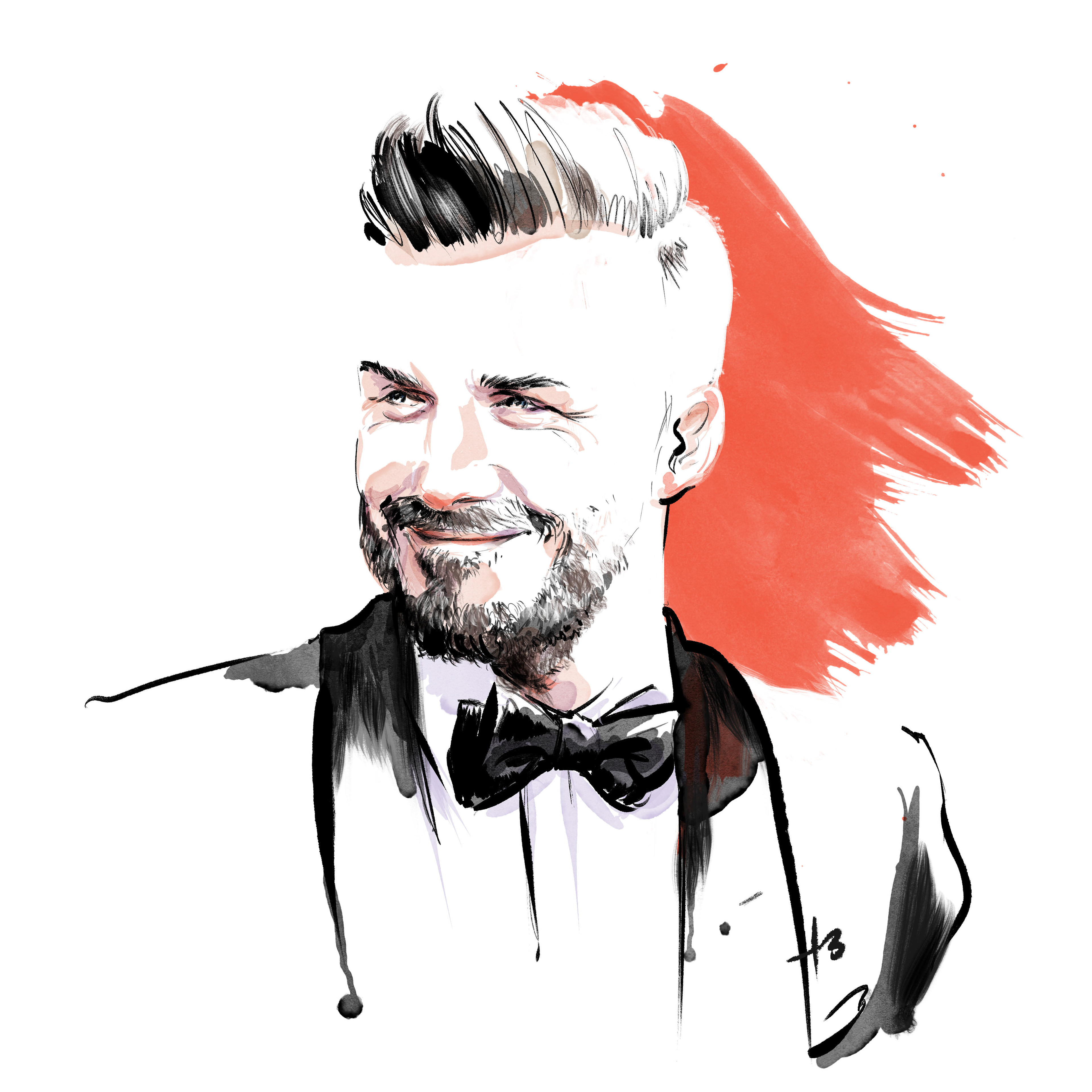 Hilbrand Bos illustration artist portfolio - David Beckham Hilbrand Bos illustration artist portfolio - David Beckham