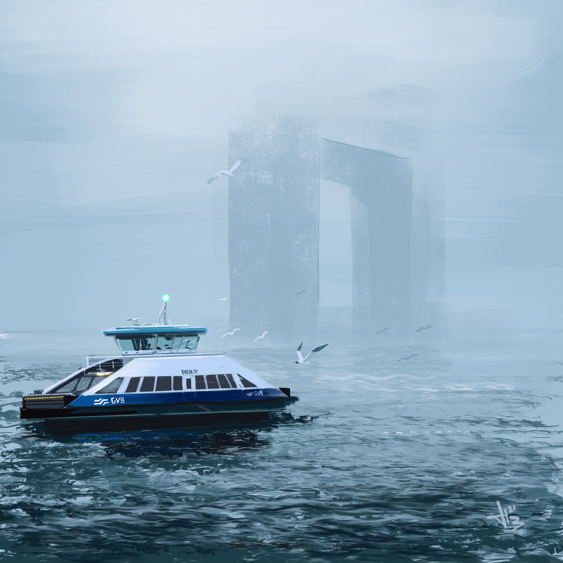 Pontsteiger Building with IJveer Ferry