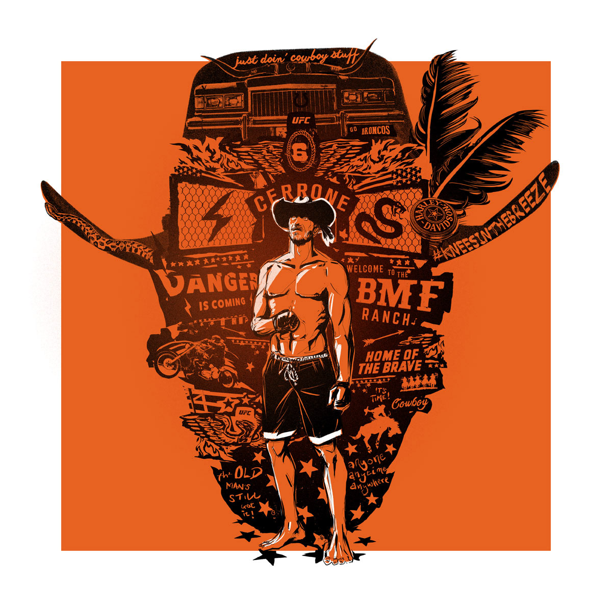 Donald Cowboy Cerrone illustration