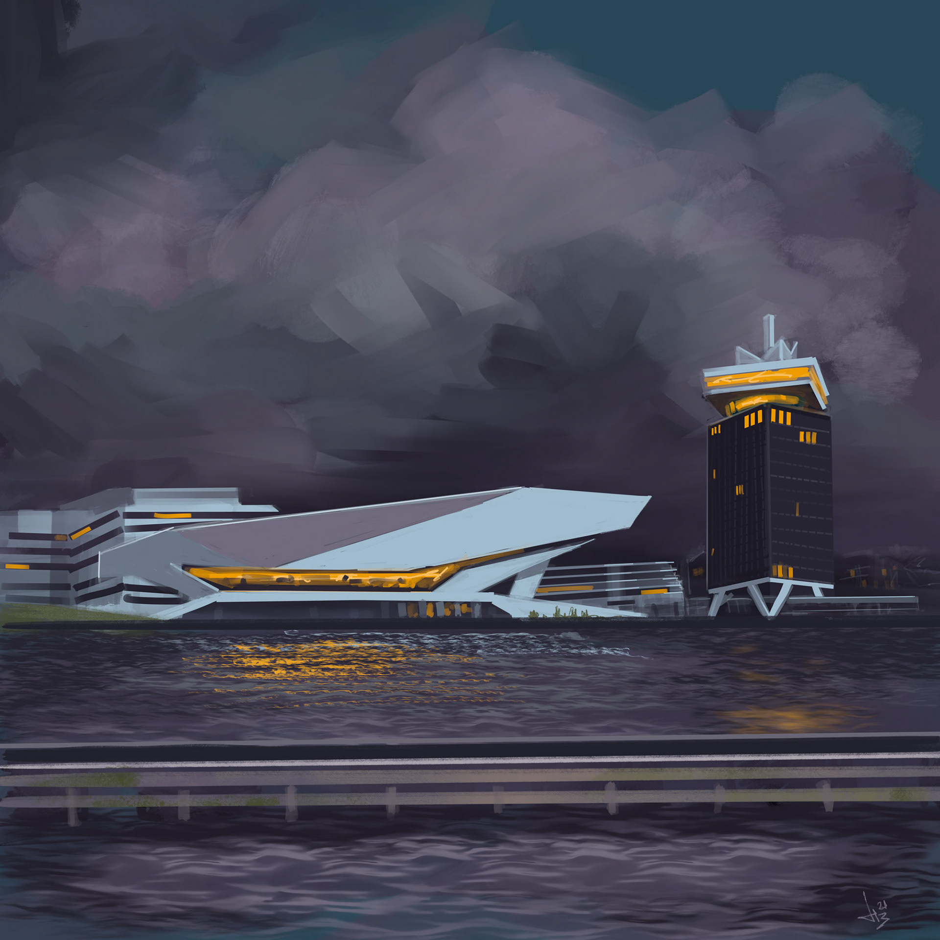 A view on Adam Lookout and EYE cinema museum