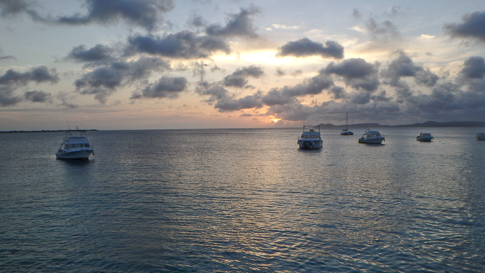 View from dining area at sunset - The Blue Zone at Sand Dollar