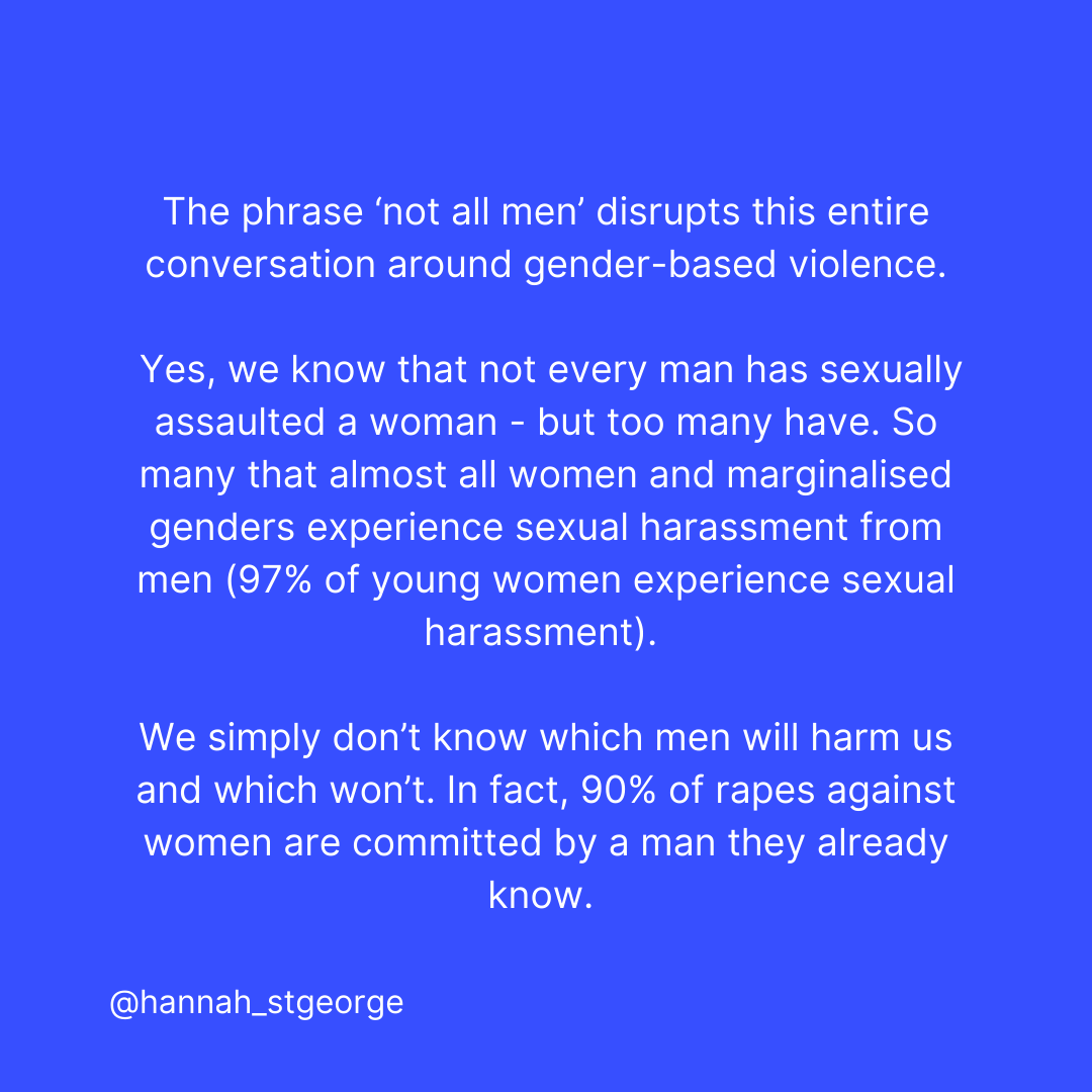 Instagram Post: 'How we talk about gender-based violence and sexual assault in the media and as a society' - Created by Hannah St. George