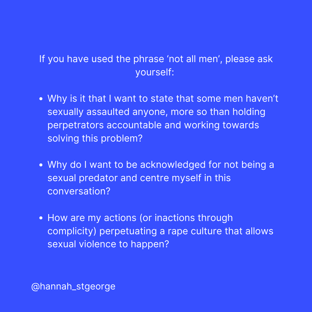 Instagram Post: 'How we talk about gender-based violence and sexual assault in the media and as a society' - Created by Hannah St. George