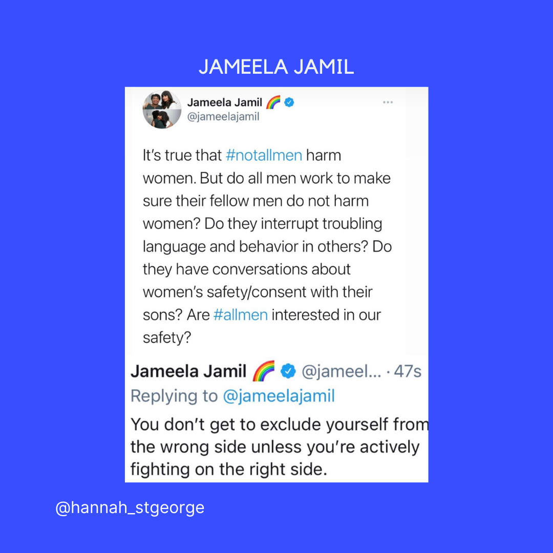 Instagram Post: 'How we talk about gender-based violence and sexual assault in the media and as a society' - Created by Hannah St. George