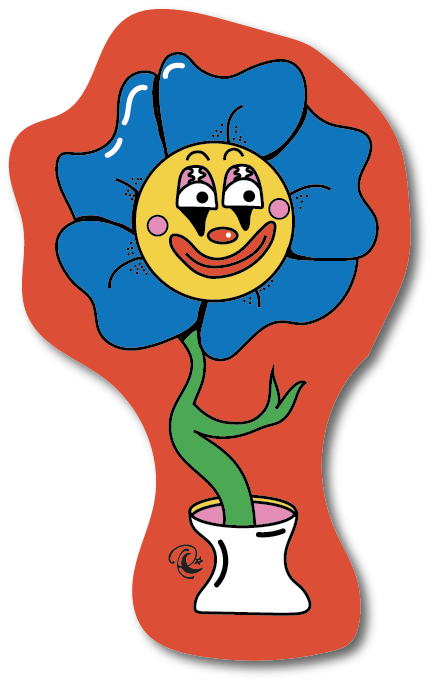 "FLOWER CLOWN" STICKER