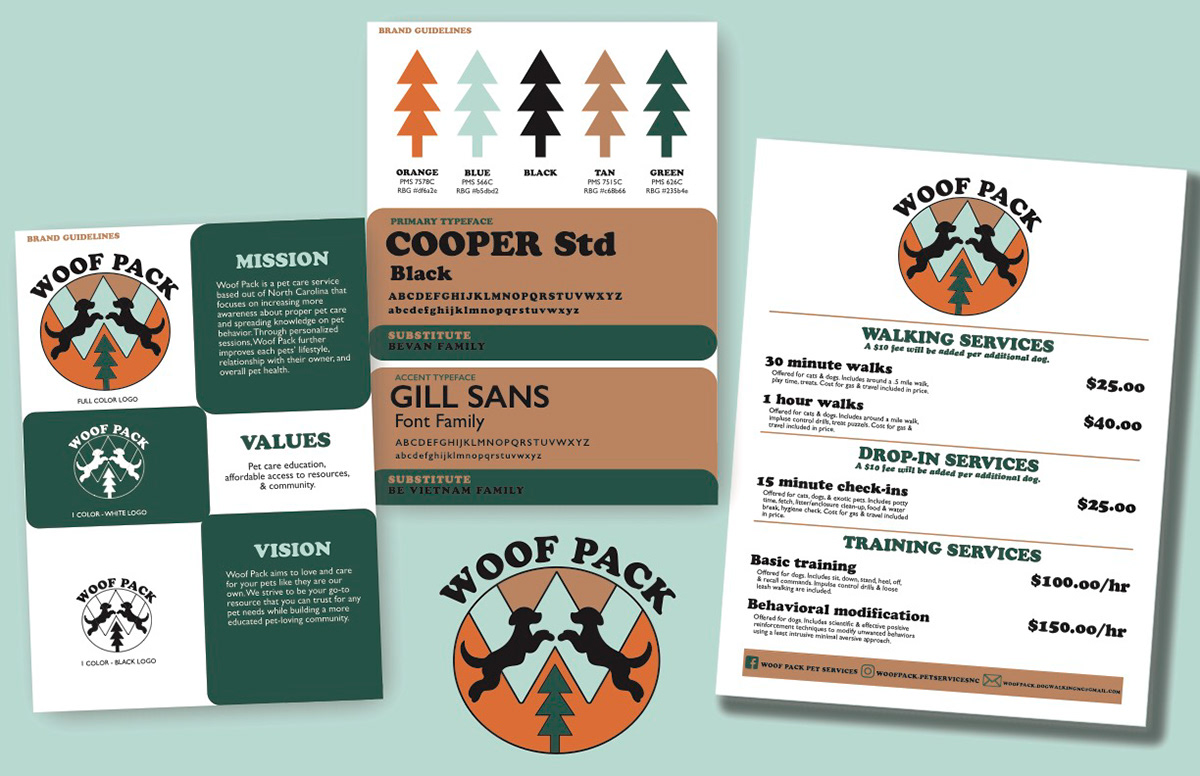 Woof Pack Brand Kit / Price Sheet