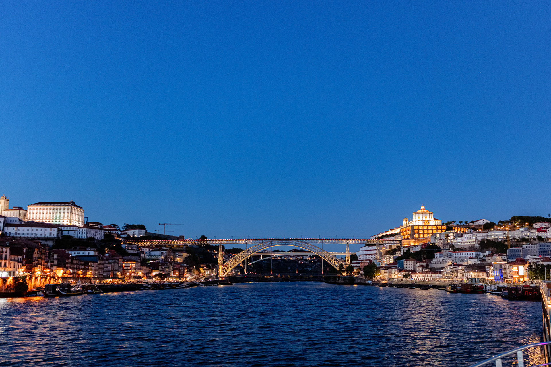 View of Luis I Bridge at Dusk