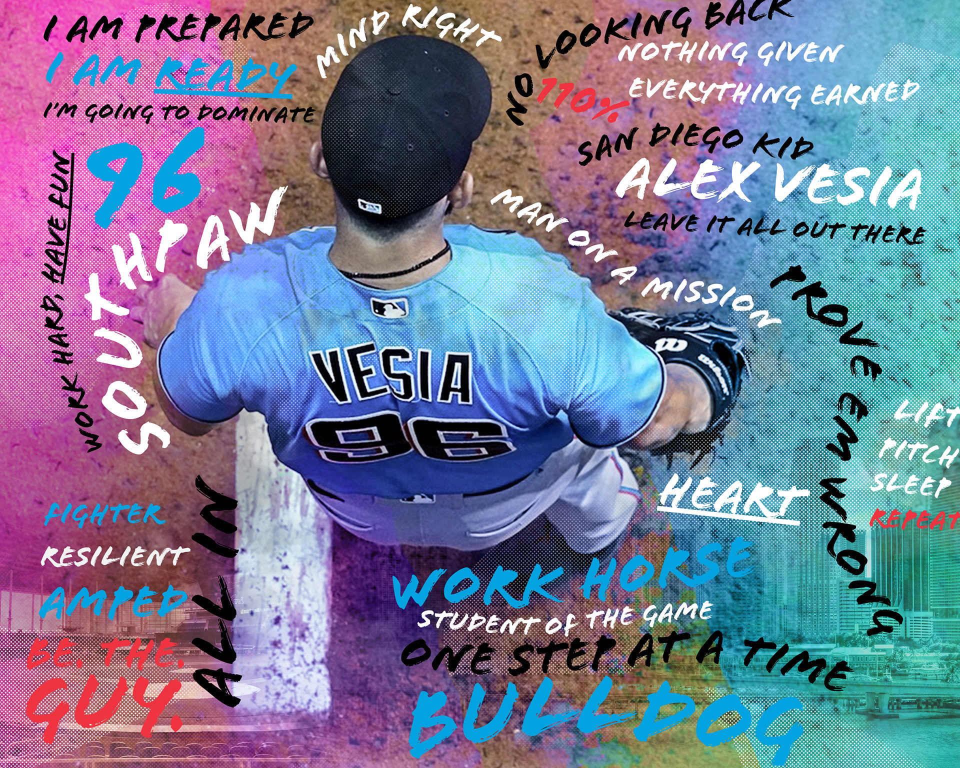 Major League Baseball pitcher - Alex Vesia, Miami Marlins