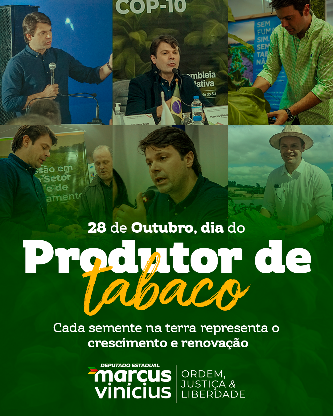 Post- dia do produtor de tabaco