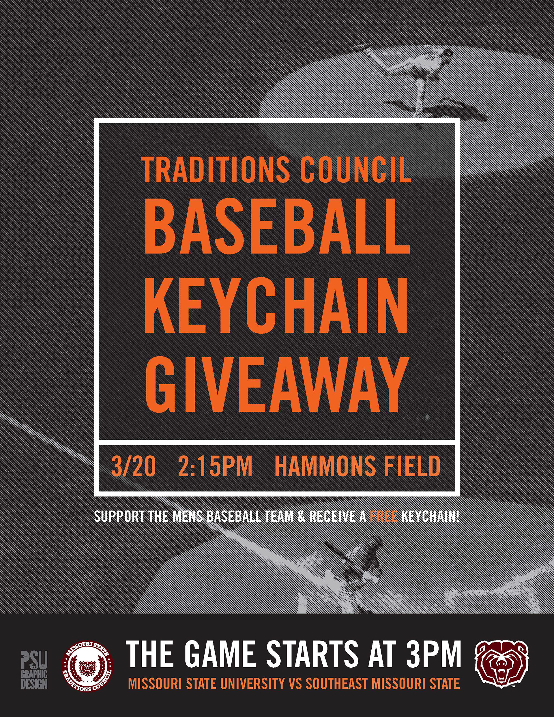 A giveaway at an MSU baseball game.
